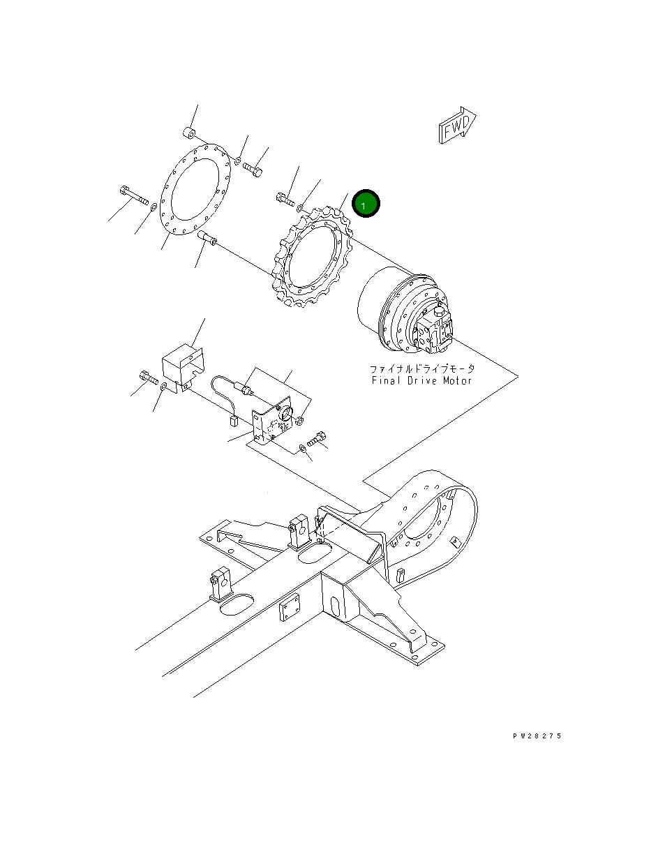 Ведущая звезда 8255-27-2110 Komatsu