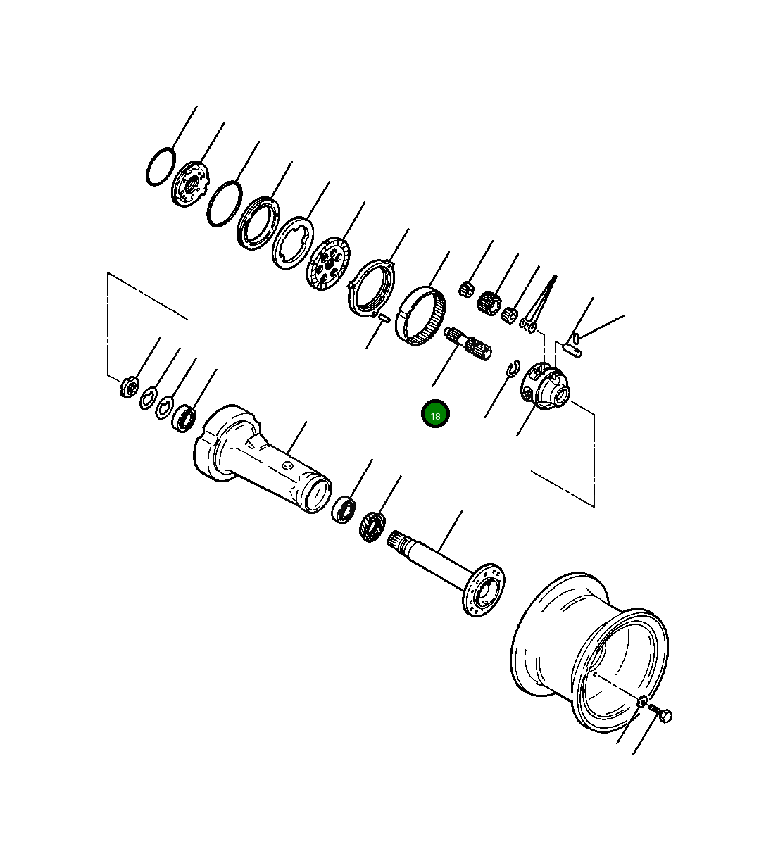 Вал 418-22-12422 Komatsu