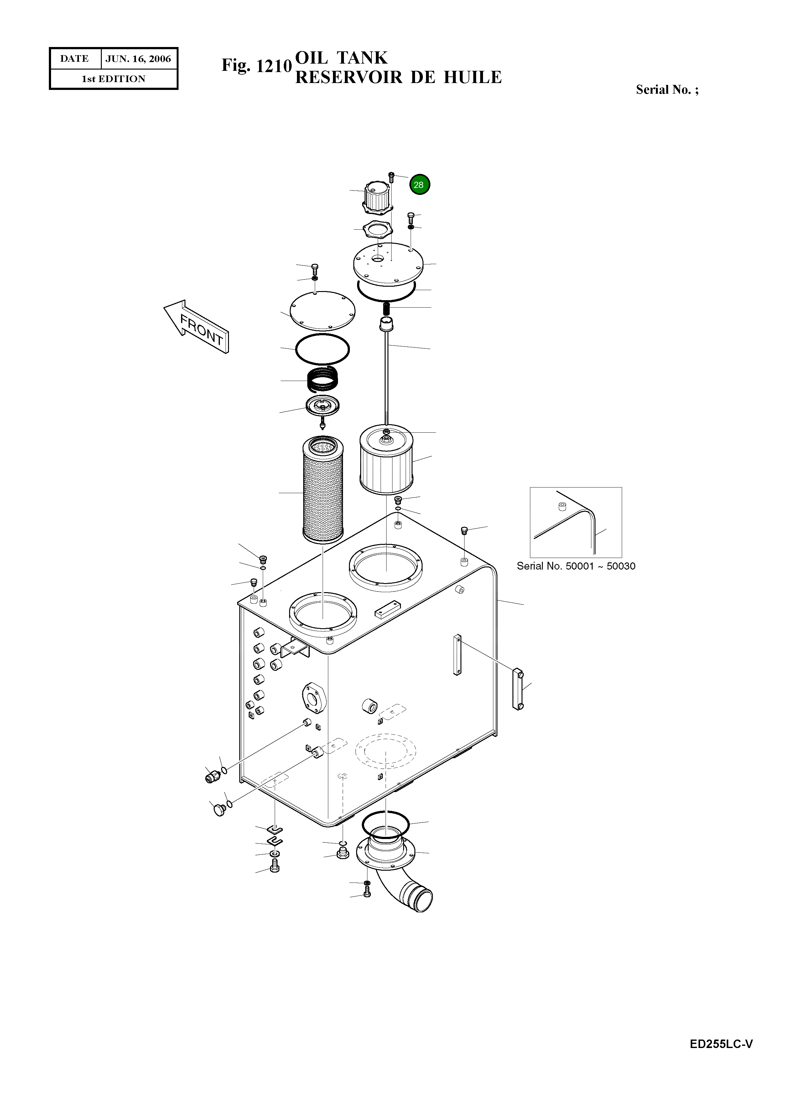 Болт M8X0.8X8 2120-2166D41 Komatsu
