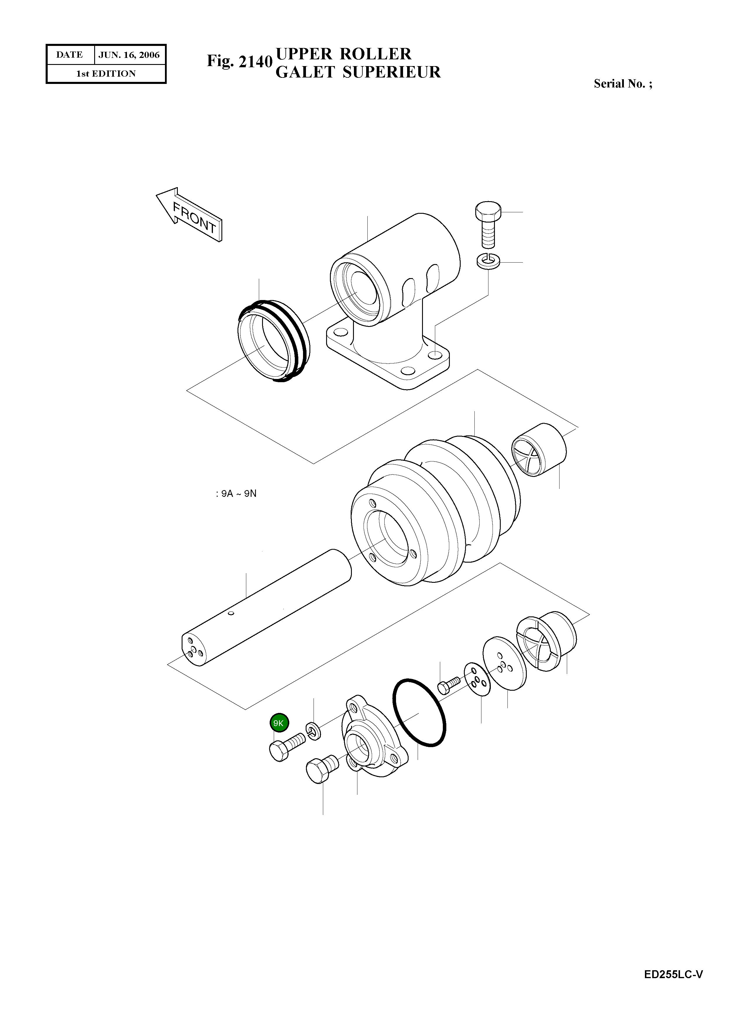 Болт M8X1.25X35 S0715351 Komatsu