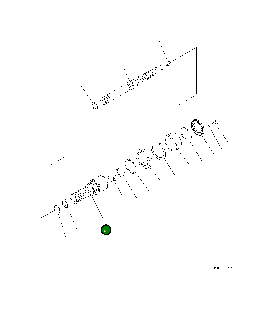 Вал 195-15-42132 Komatsu