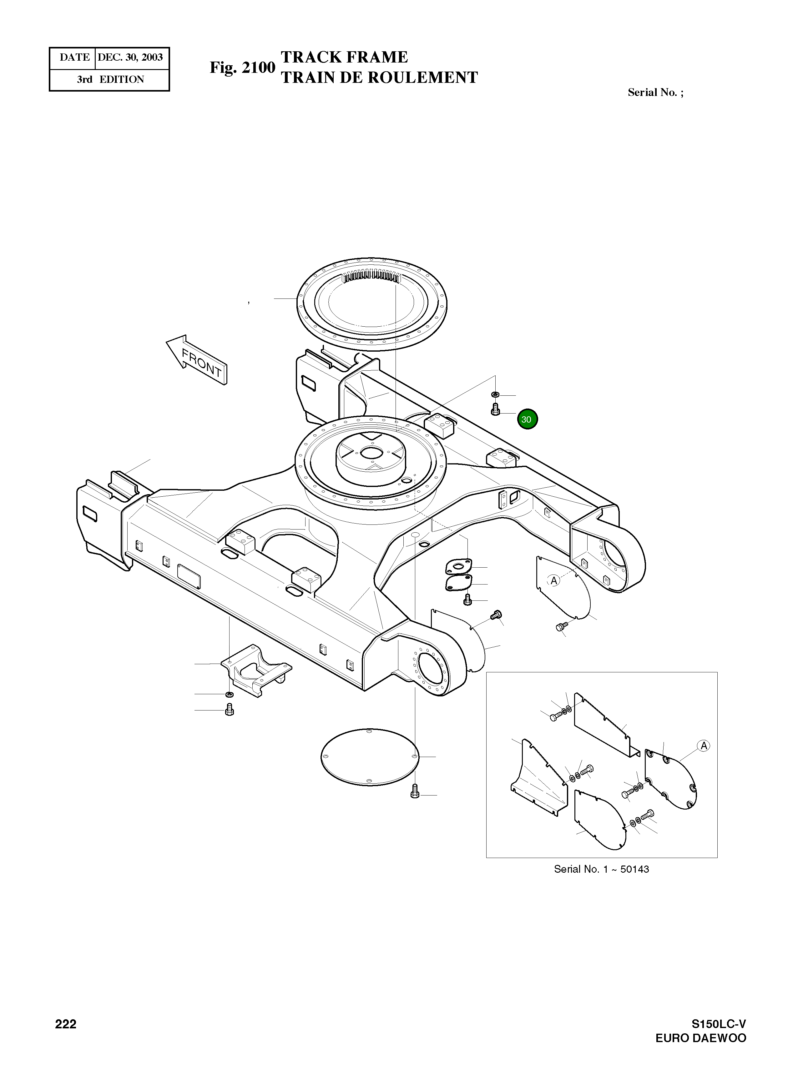 Болт M20X1.5X70 S0570261 Komatsu
