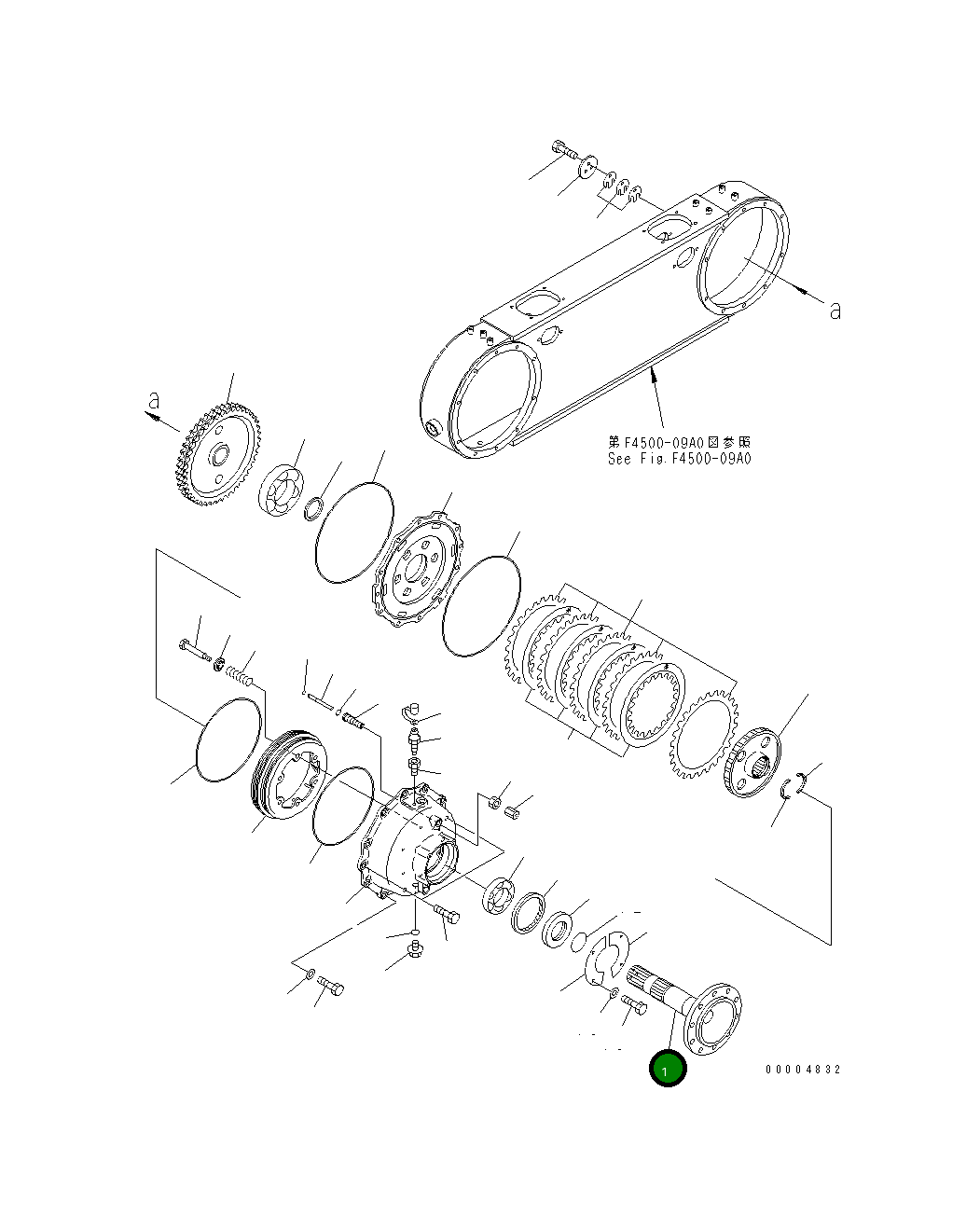 Вал 23A-25-31131 Komatsu