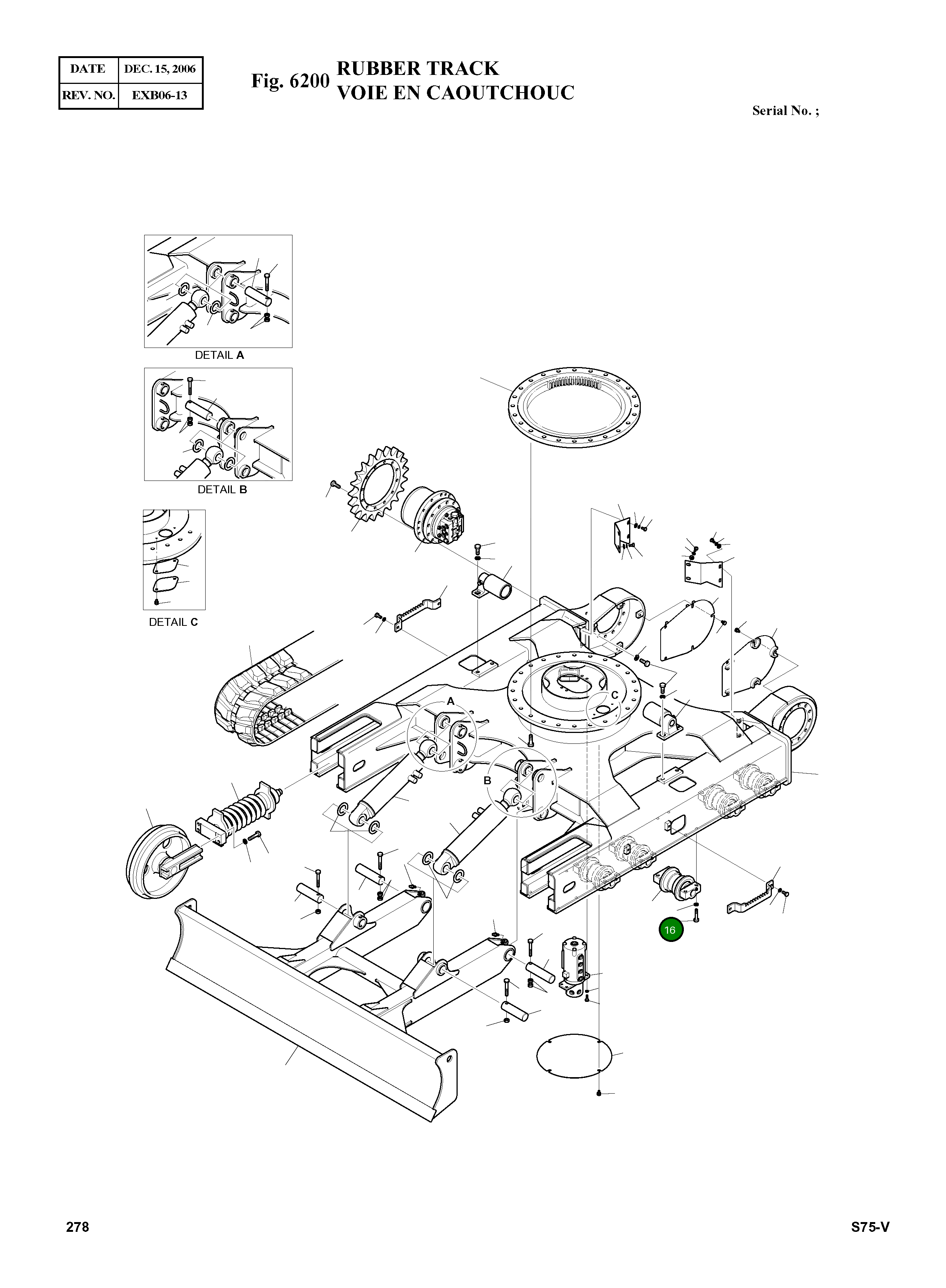 Болт M14X2.0X80 S0563566 Komatsu