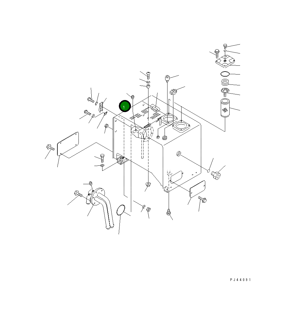 Бак 424-60-15117 Komatsu