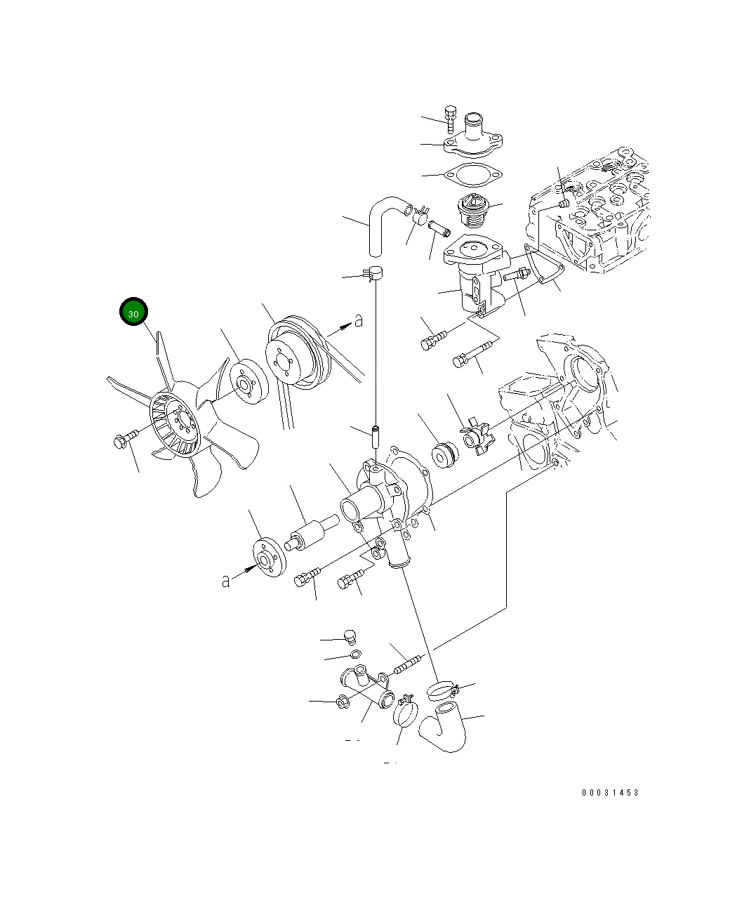 Вентилятор охлаждения 460-345 Komatsu