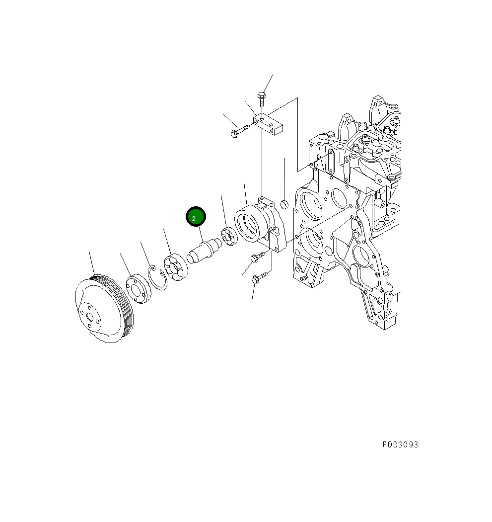 Вал 6732-61-3530 Komatsu