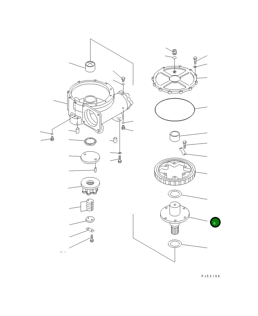 Вал 23B-70-16141 Komatsu