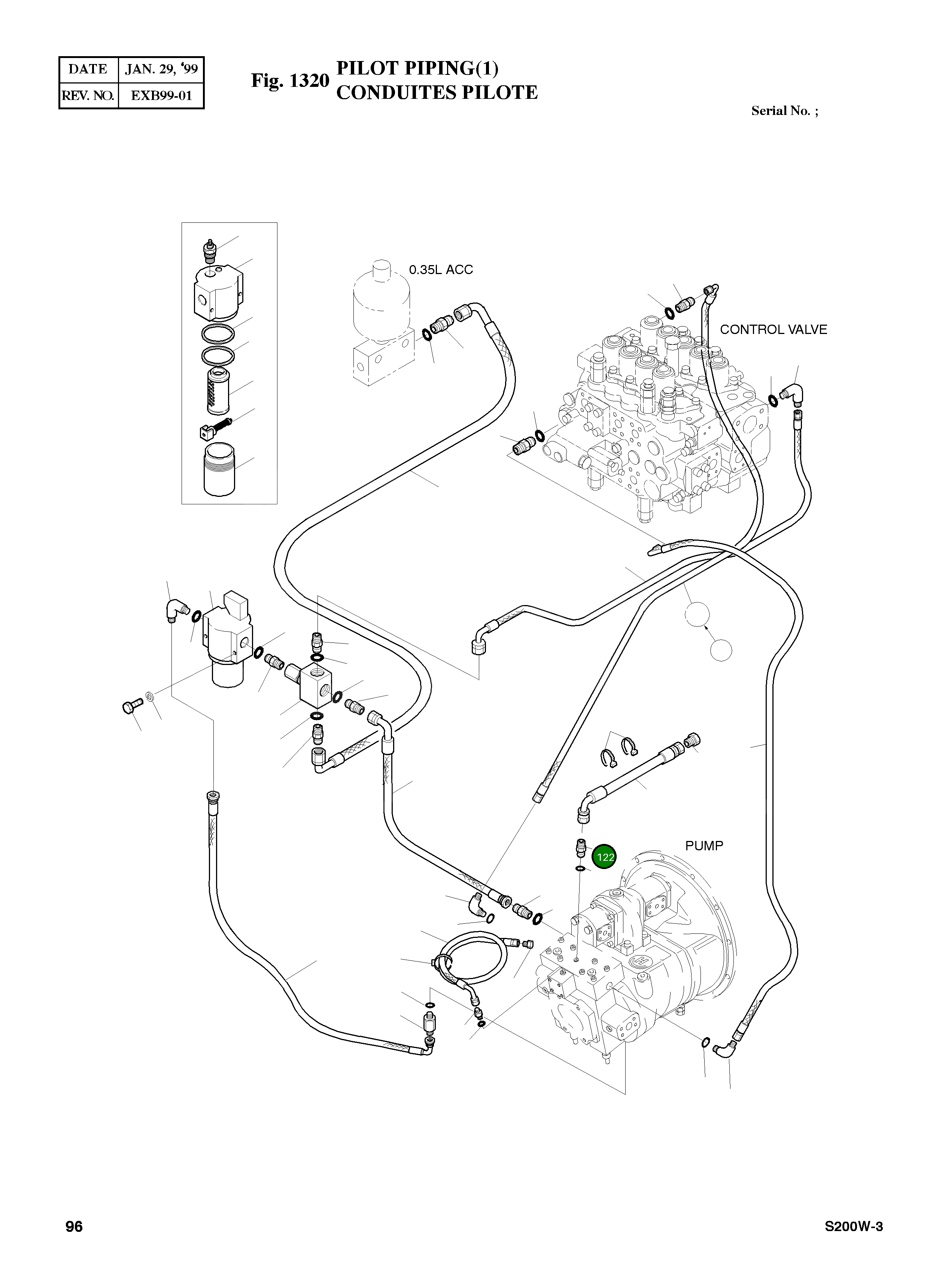 Адаптер PFO1/8-PF3/8 2181-2721 Komatsu
