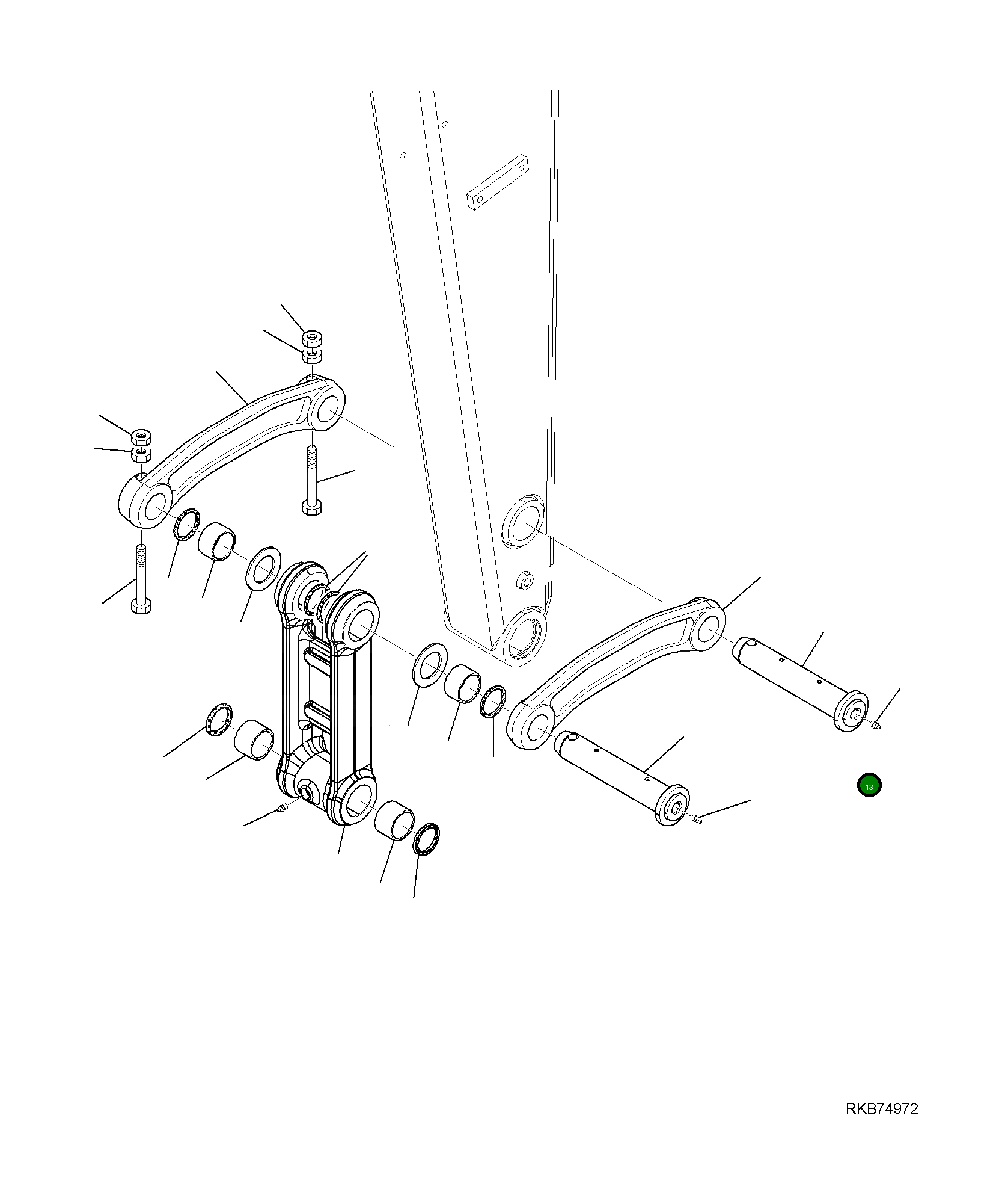 Вал 22E-70-24620 Komatsu