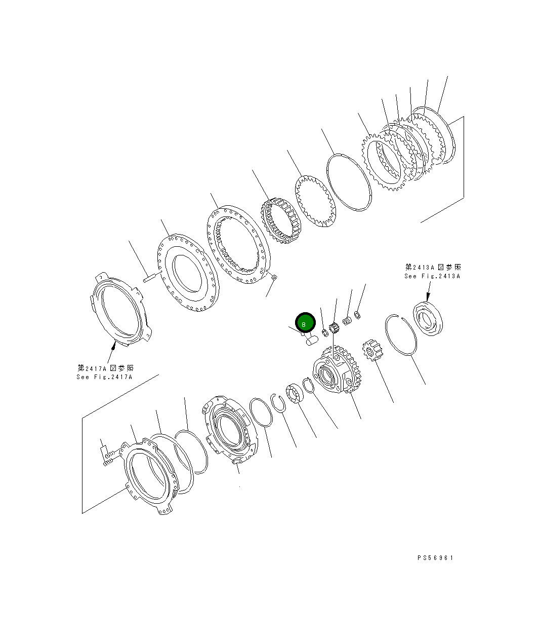 Вал 234-15-22540 Komatsu