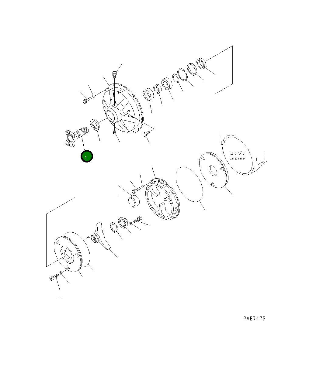 Вал 427-12-11147 Komatsu