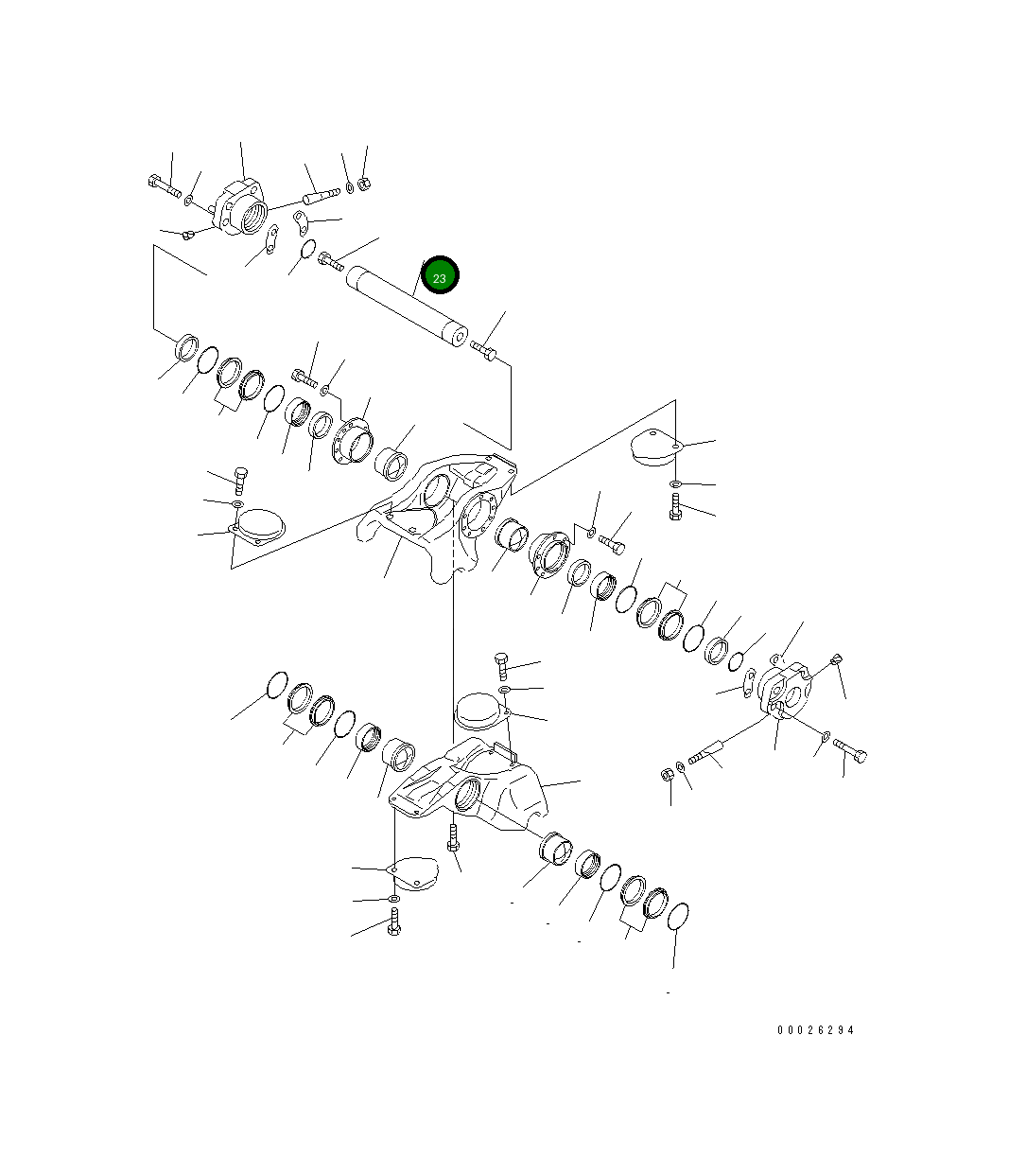 Вал 19M-30-16571 Komatsu