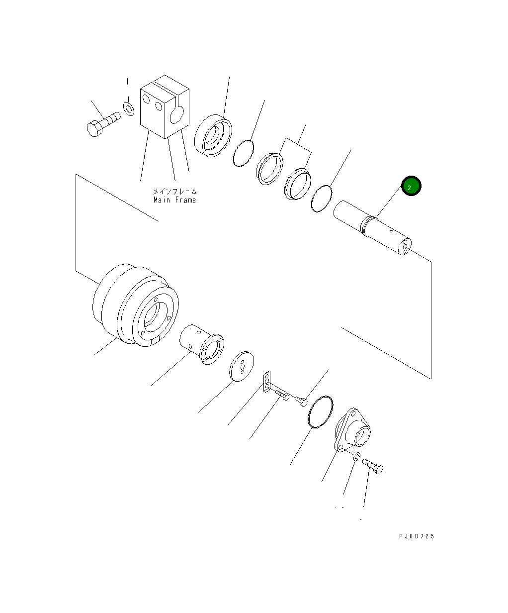 Вал 11Y-30-18220 Komatsu