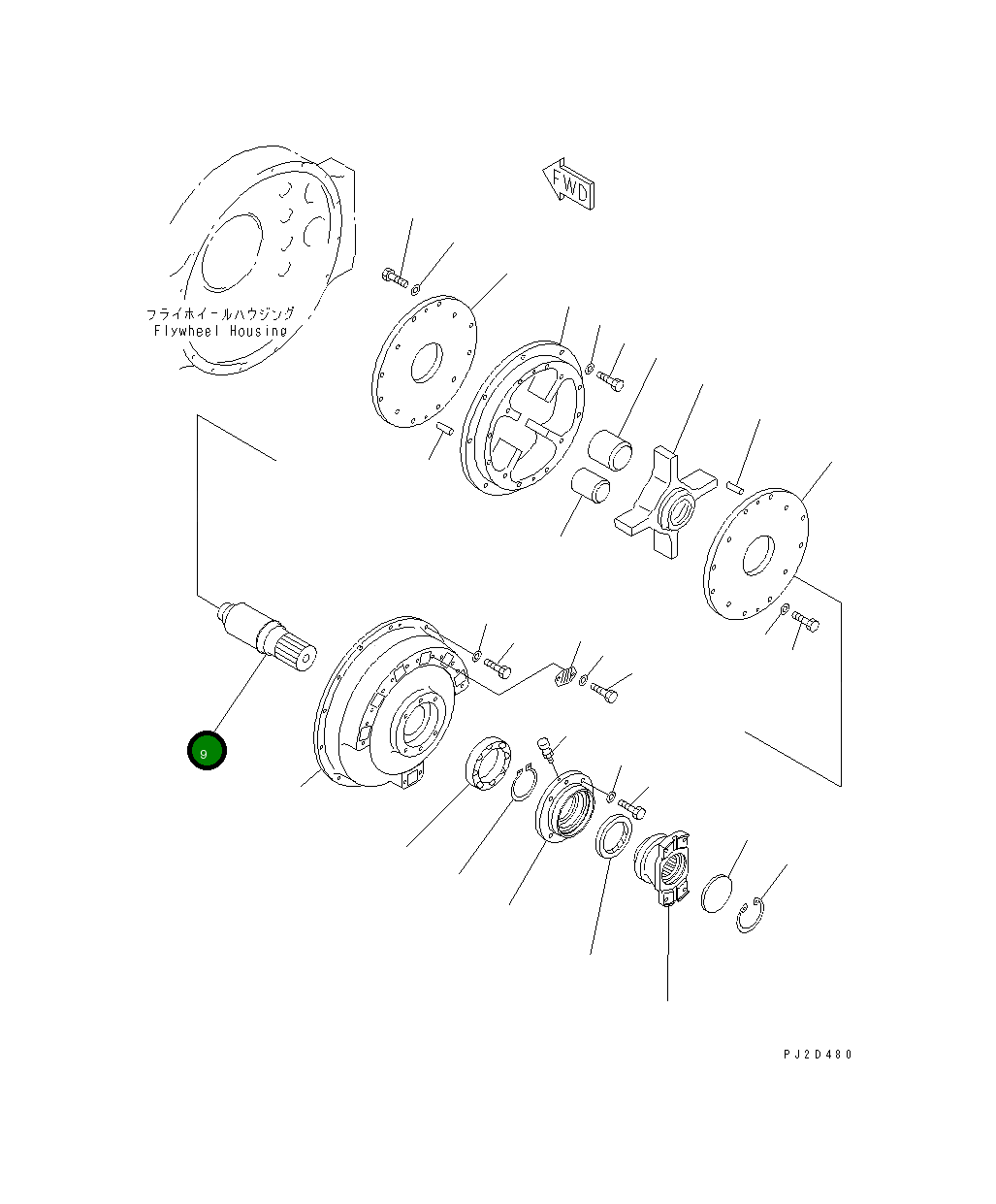 Вал 569-01-72610 Komatsu