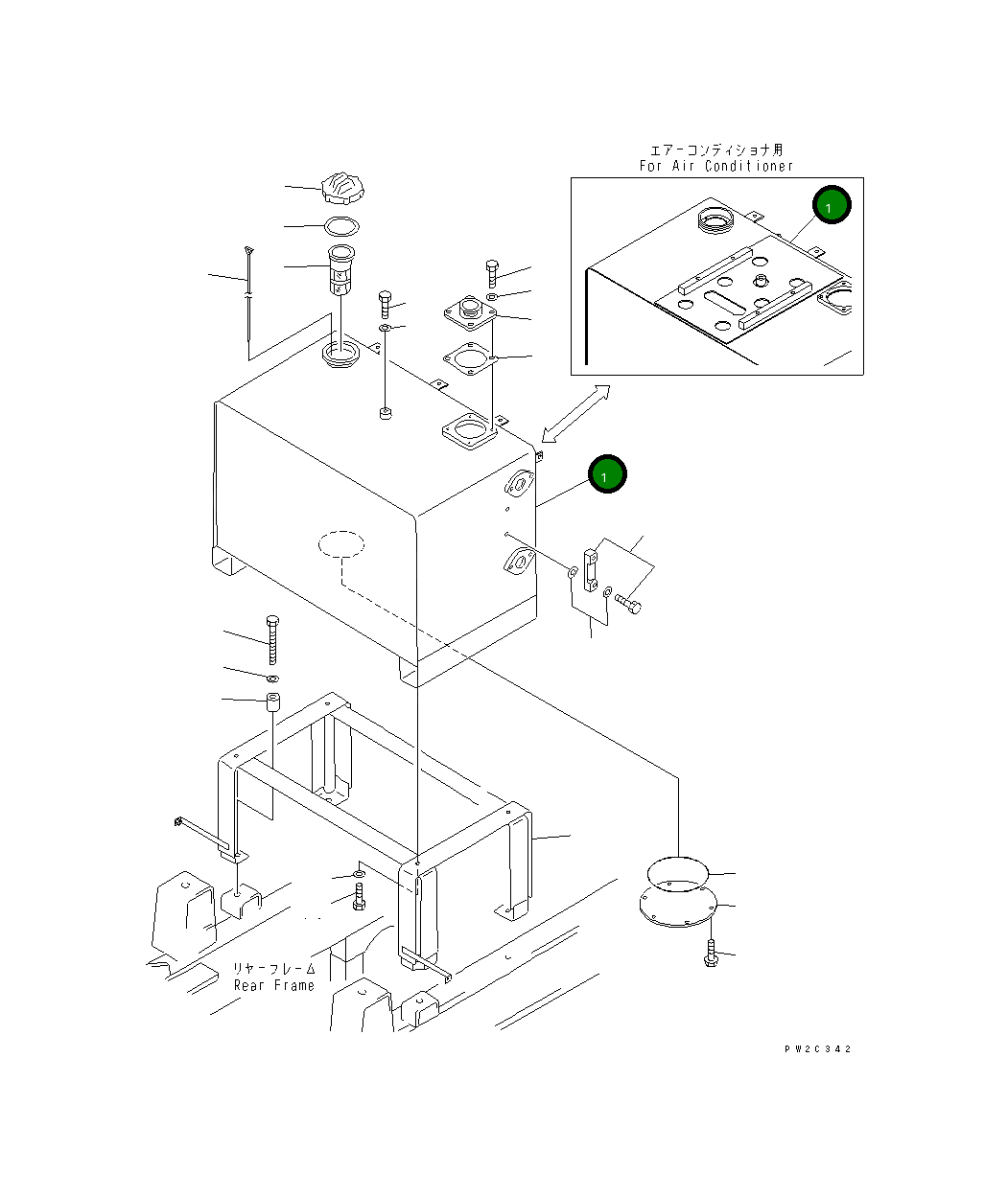 Бак 23B-04-11460 Komatsu
