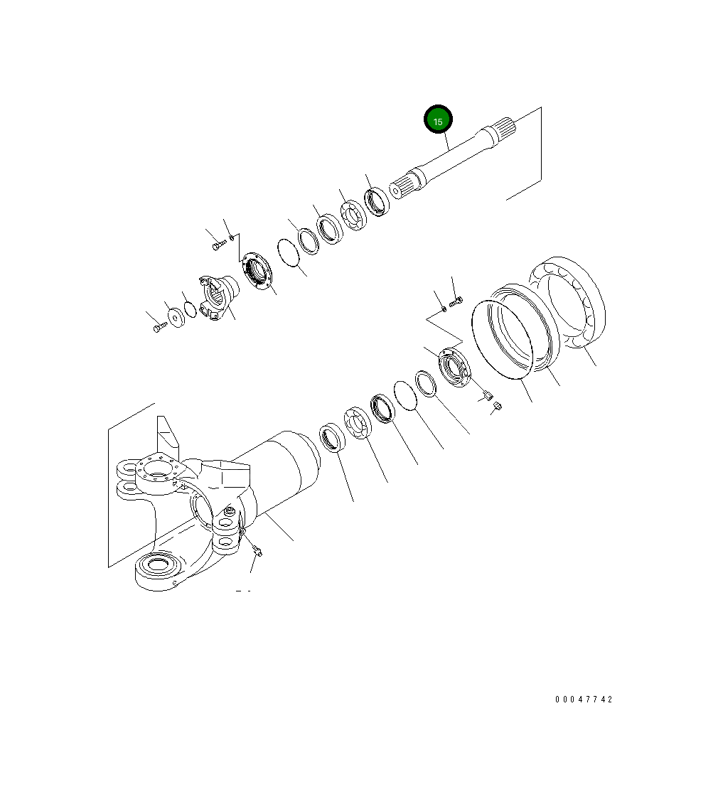 Вал 56D-46-13541 Komatsu