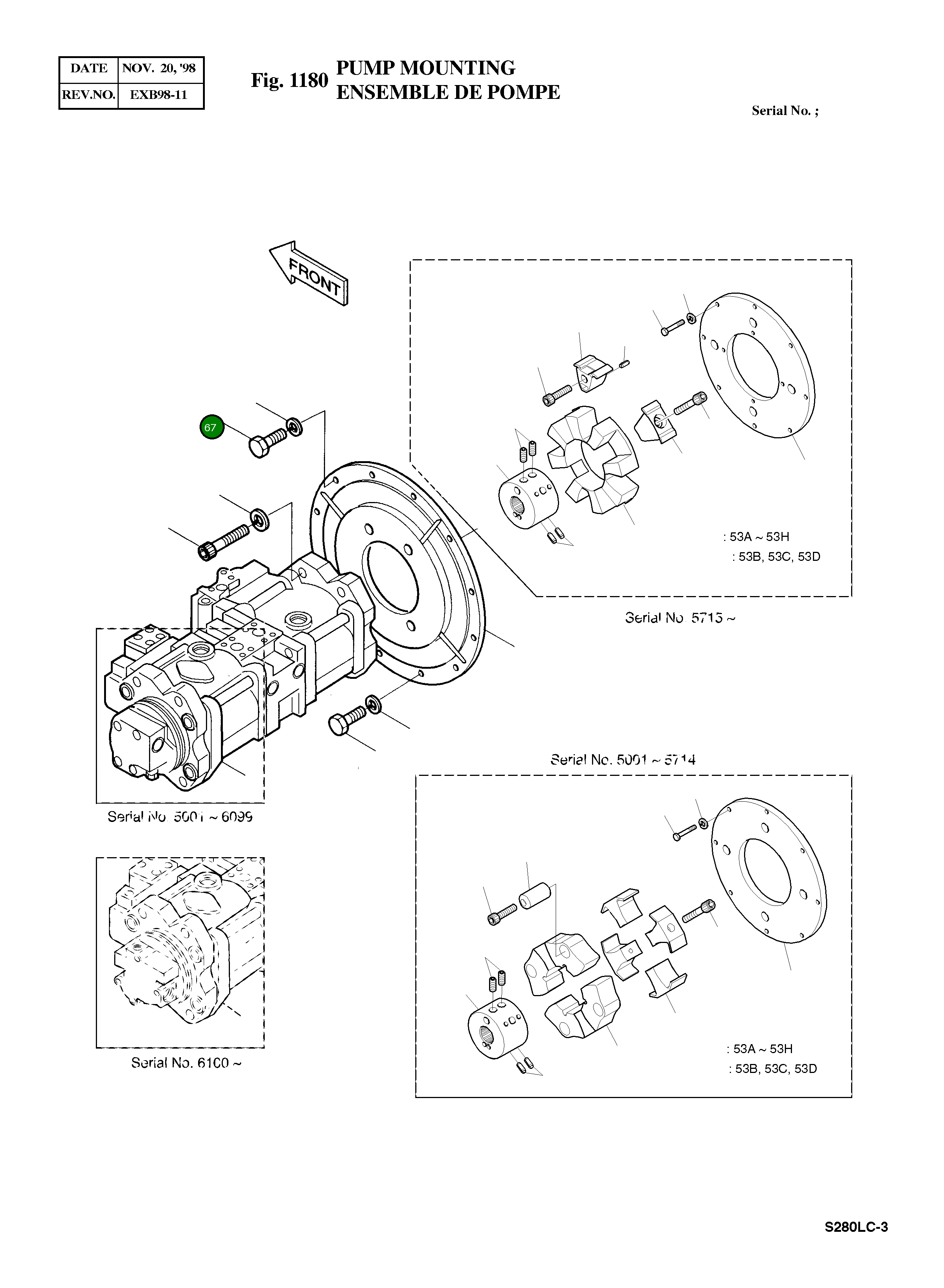 Болт M10X1.5X45 S0558453 Komatsu