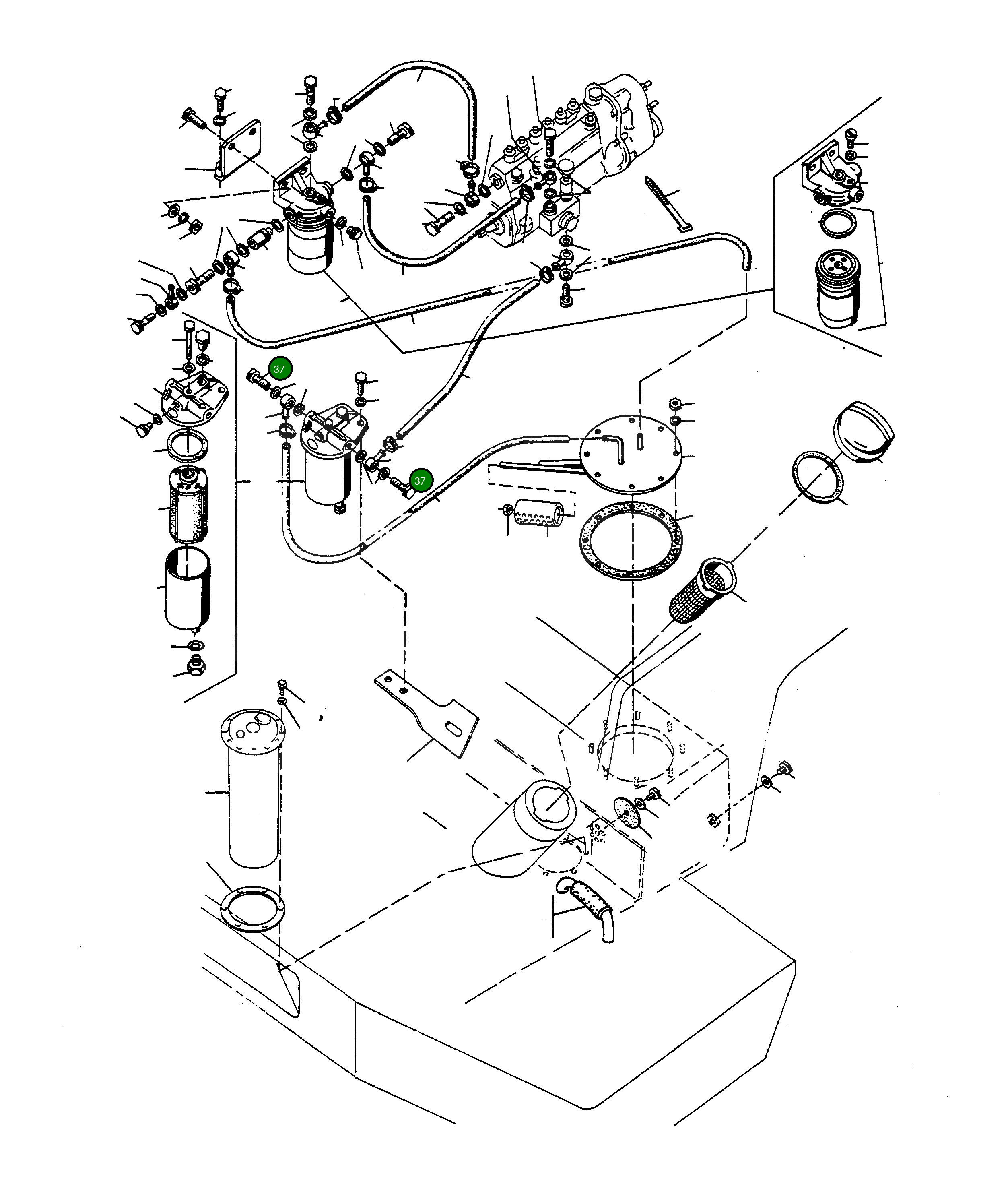 Болт-банджо 2999610M1 Komatsu