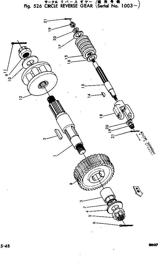 Вал GD371T307 Komatsu