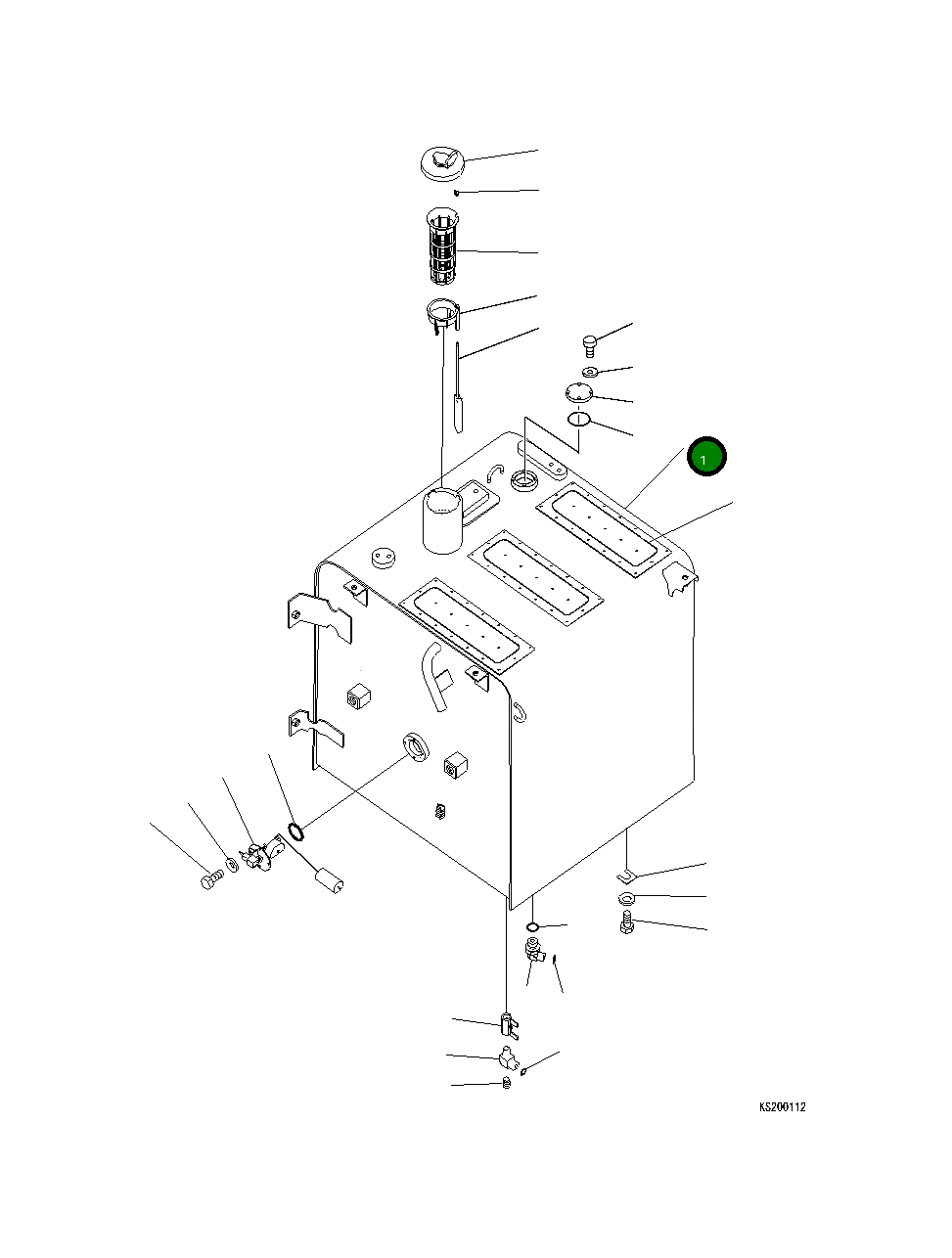 Бак 206-04-K1041 Komatsu