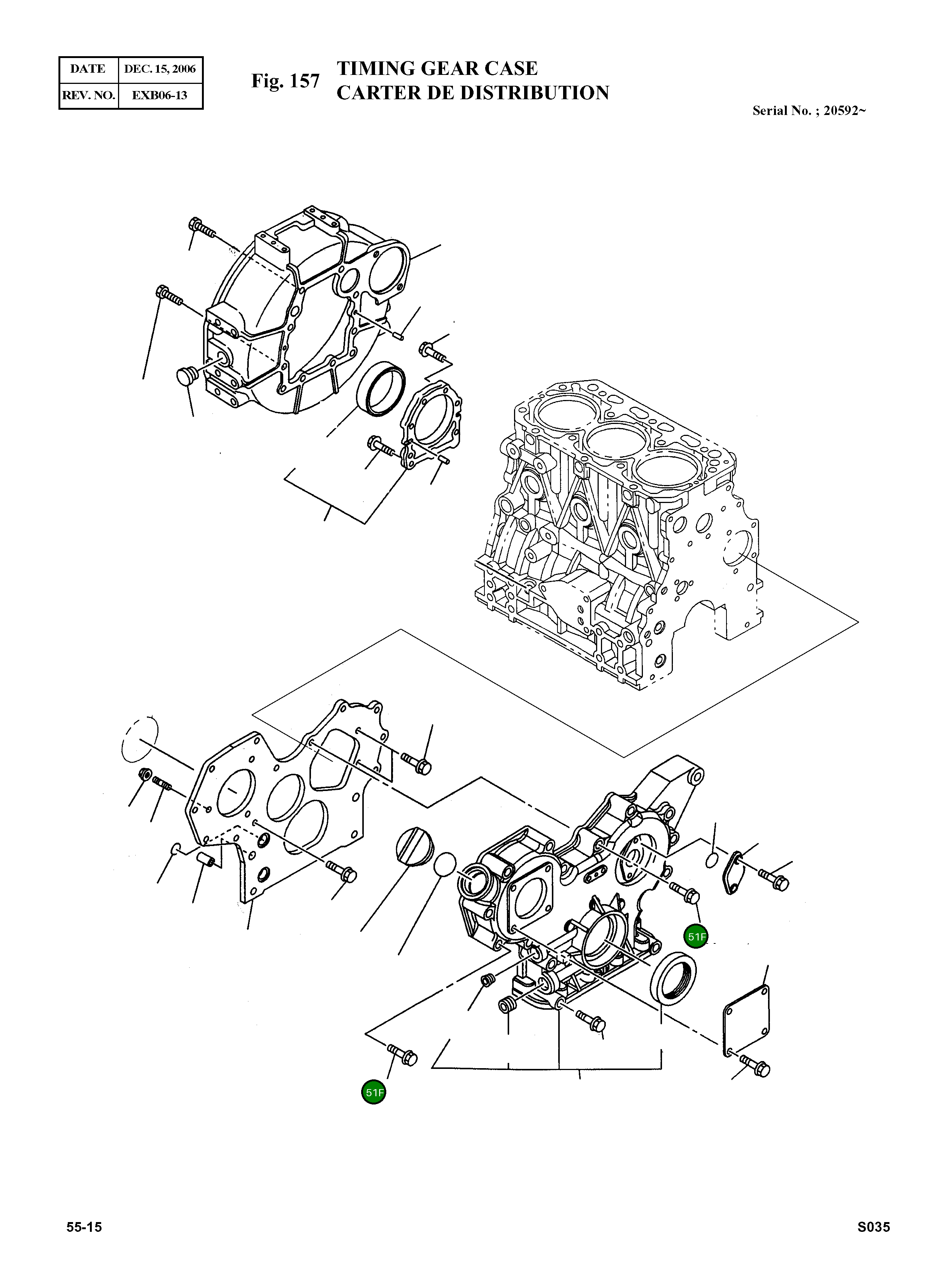 Болт M8X55 586400-3280 Komatsu