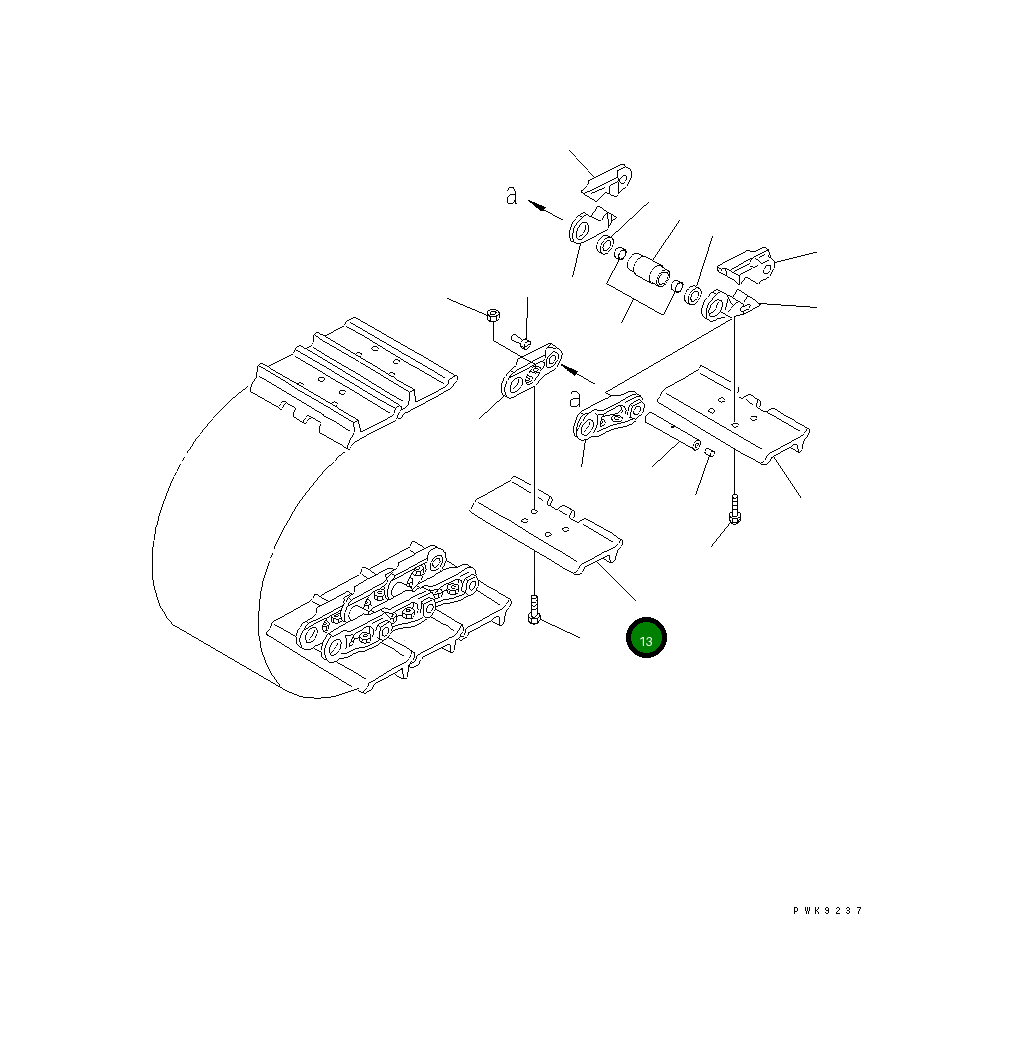 Башмак 13G-32-61110 Komatsu