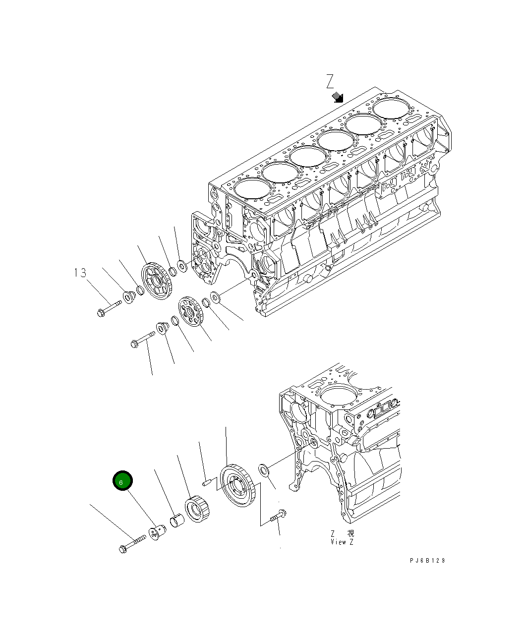 Вал 6240-21-2461 Komatsu
