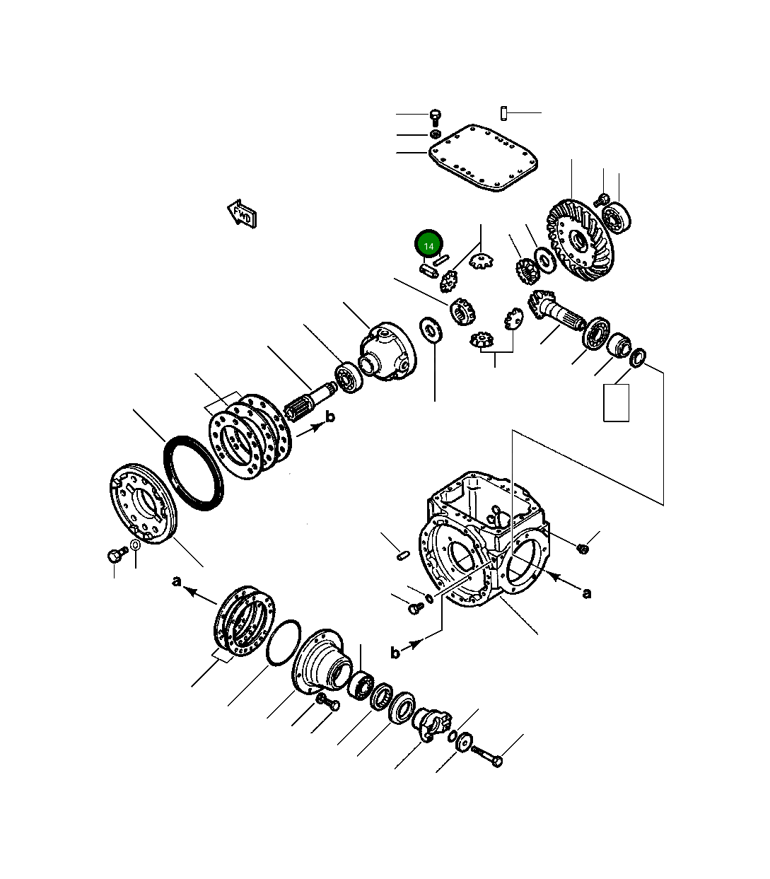 Вал 1245 565 H1 Komatsu