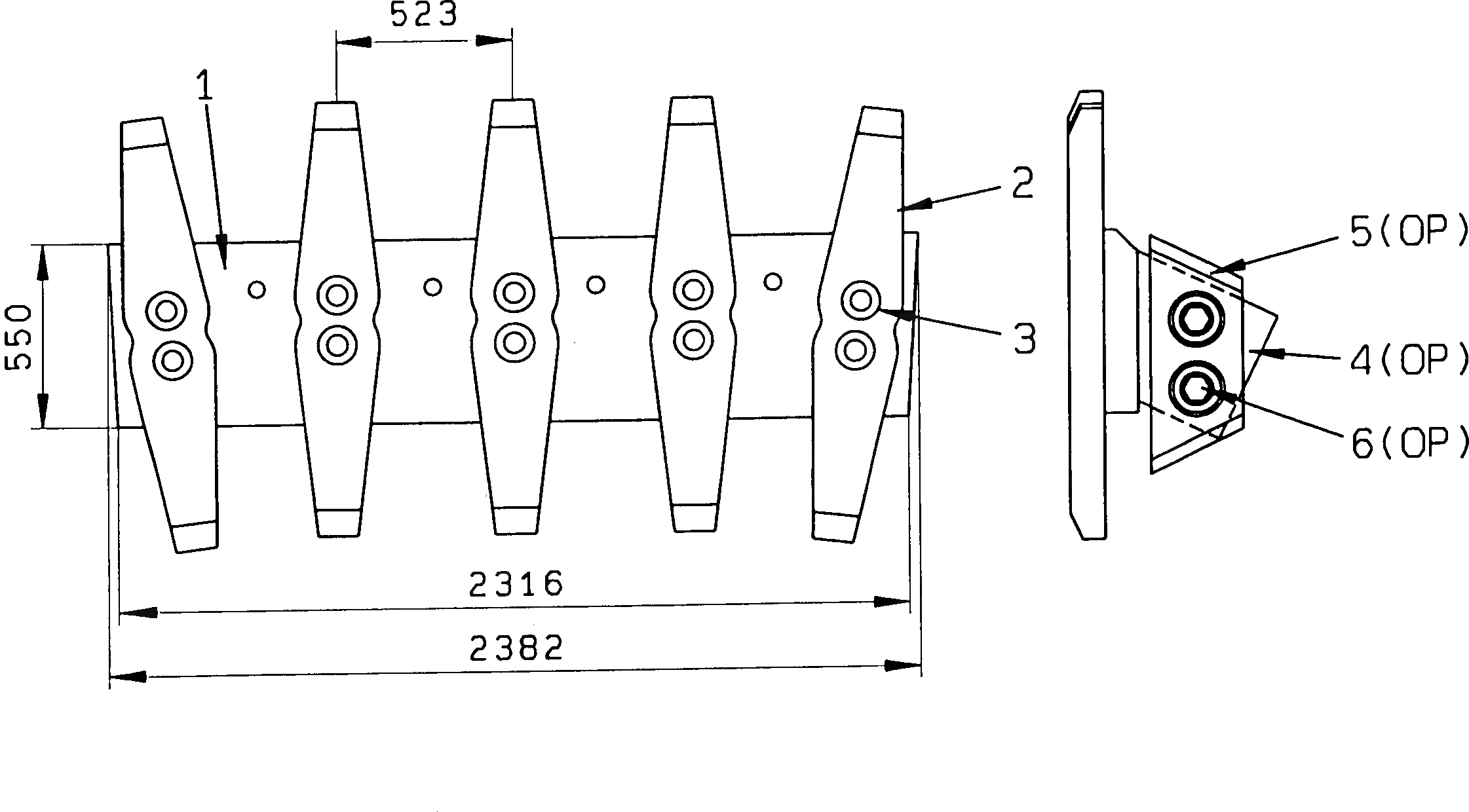 Болт(M80) PZKV138939 Komatsu