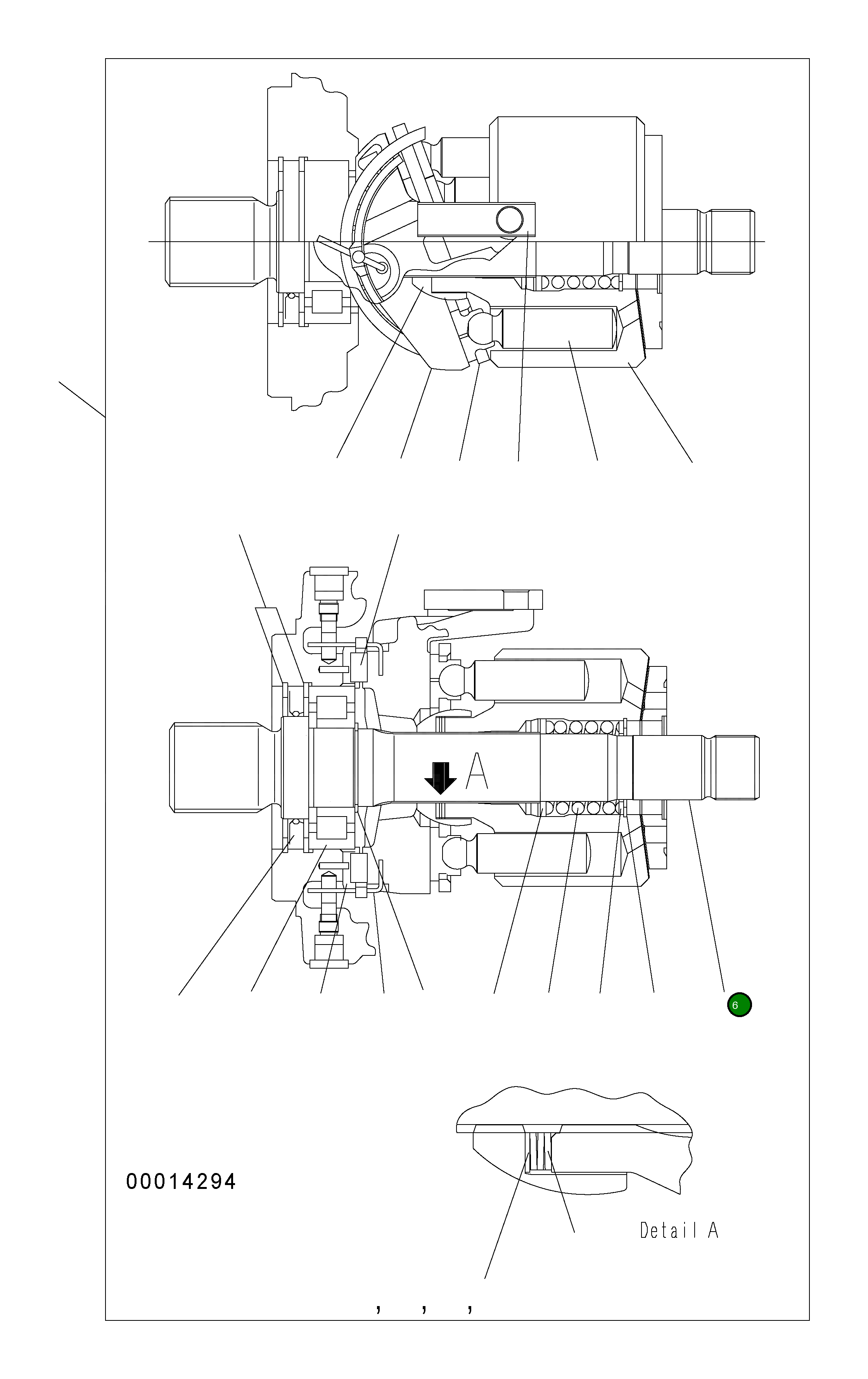 Вал UC1709219366 Komatsu