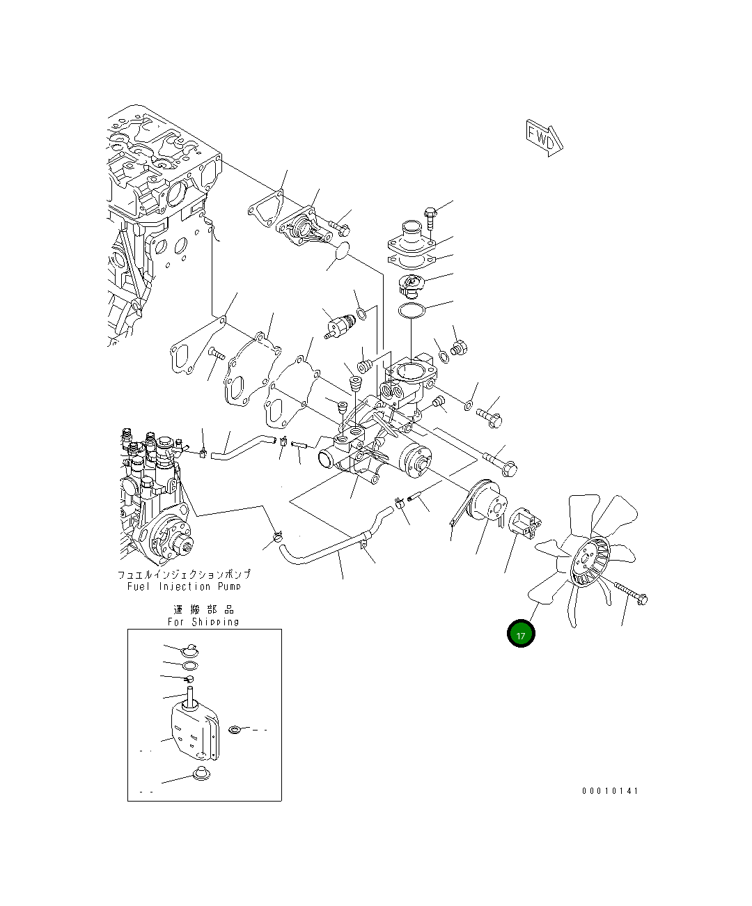 Вентилятор охлаждения 457-775 Komatsu