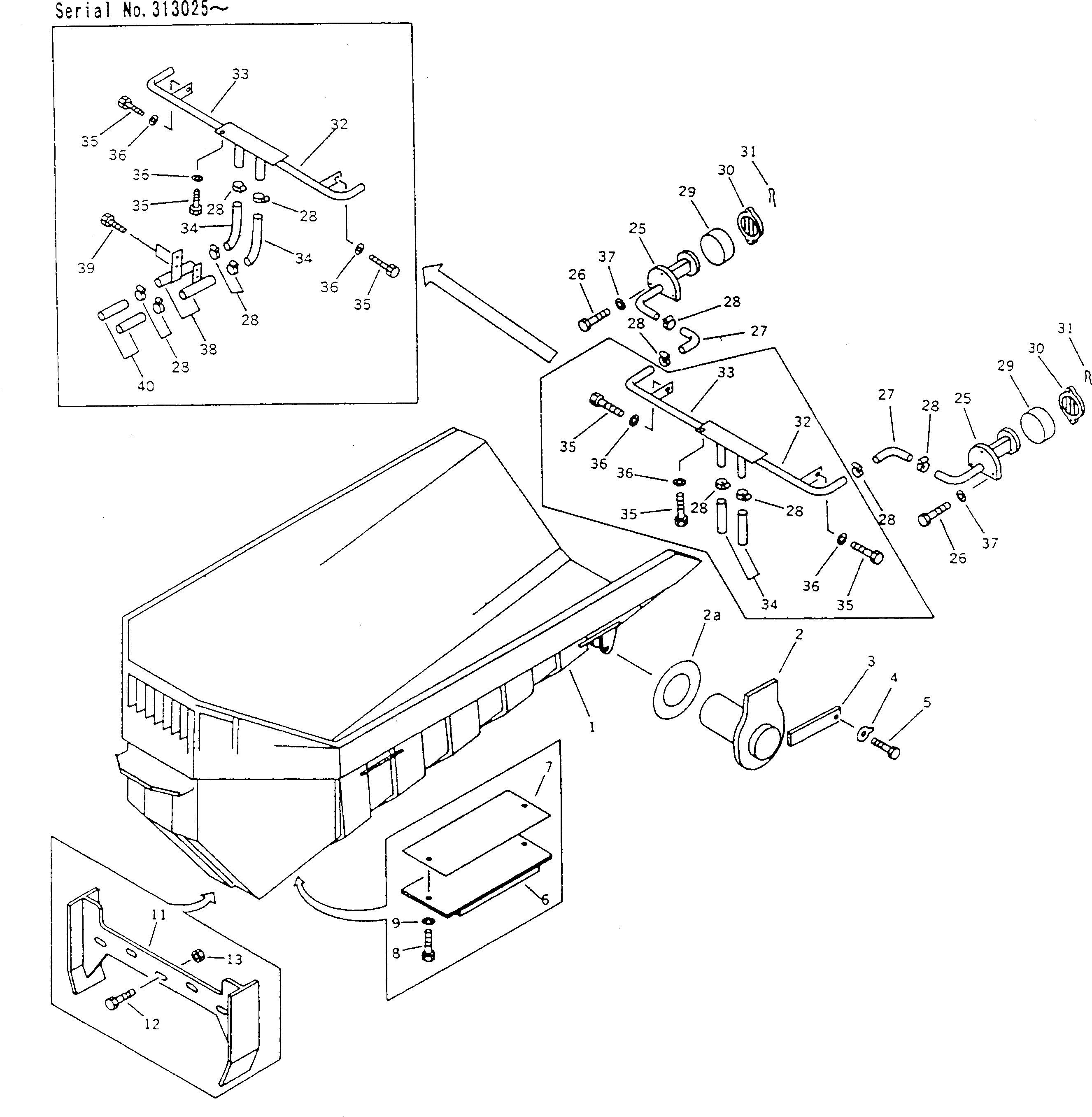 Болт,(M12X25) BW053270 Komatsu