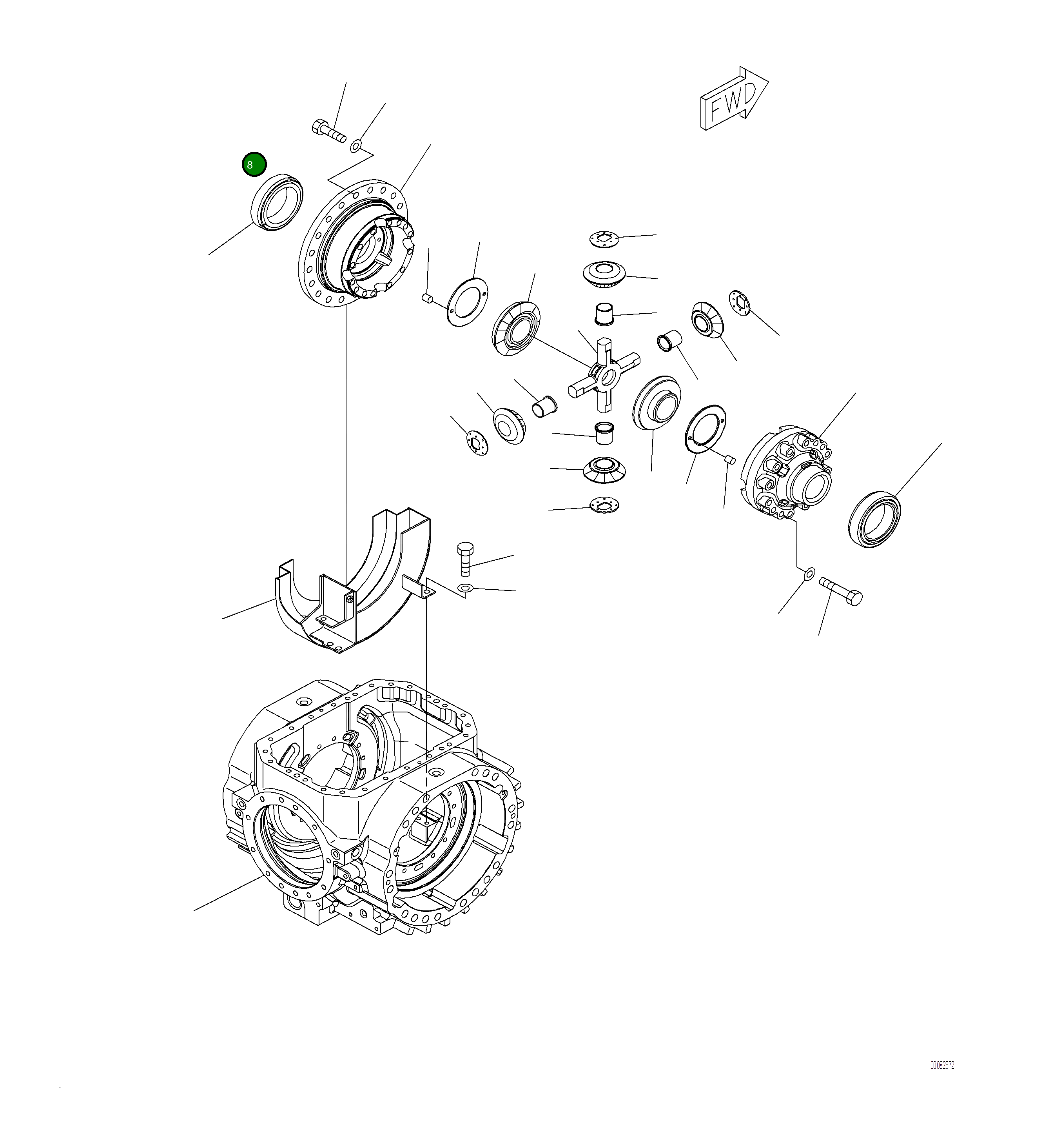 Вал 421-22-31410 Komatsu