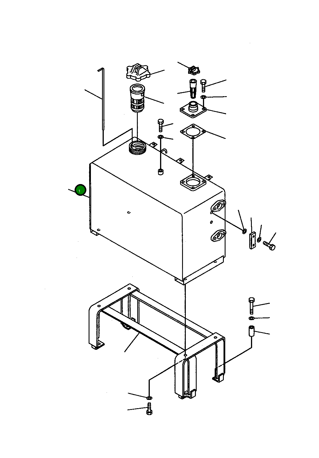 Бак 23A-04-15130 Komatsu