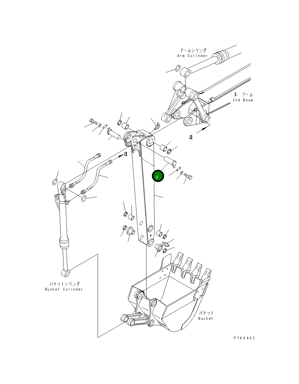 Вал 21J-70-12730 Komatsu