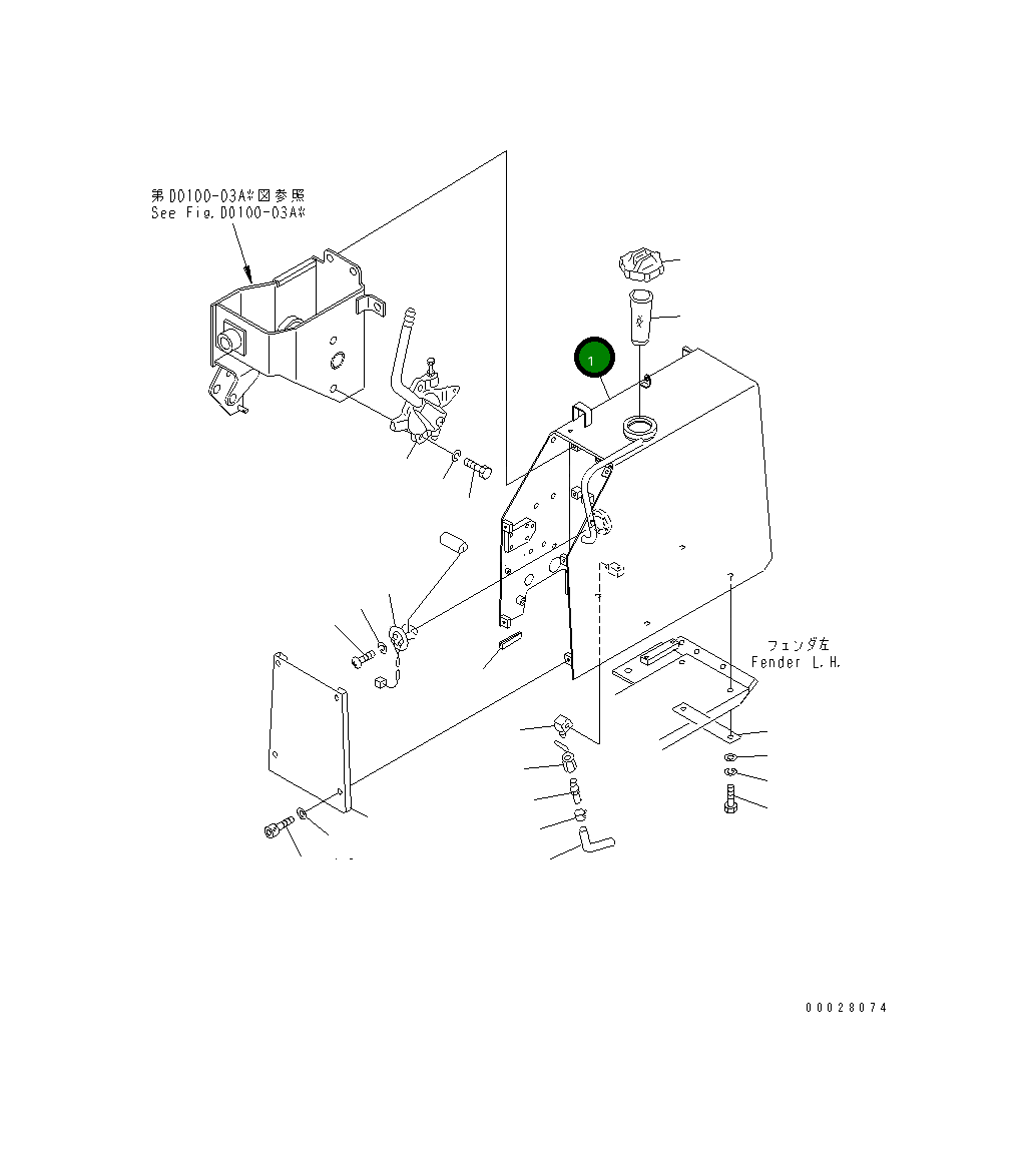 Бак 104-04-51260 Komatsu