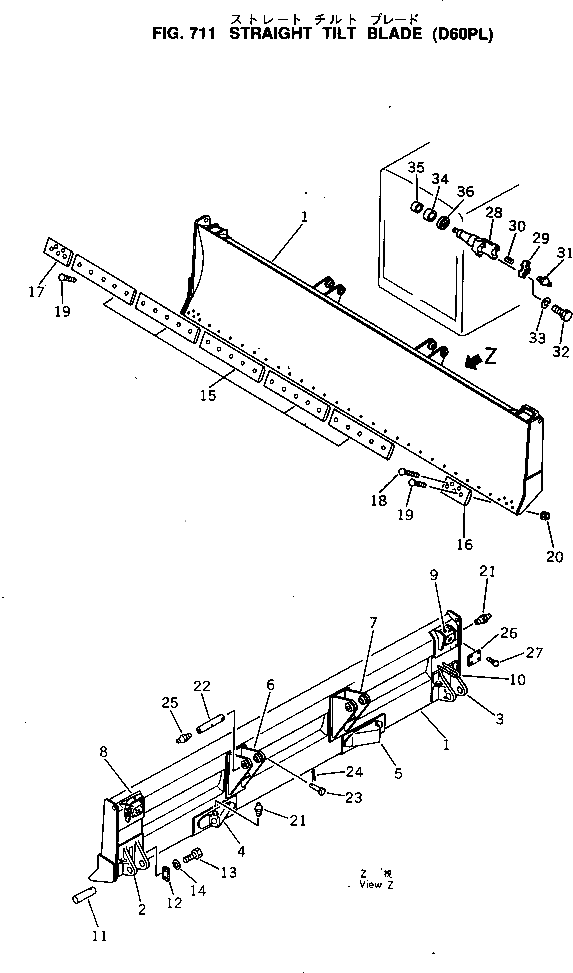 Вал 144-Z17-1140 Komatsu
