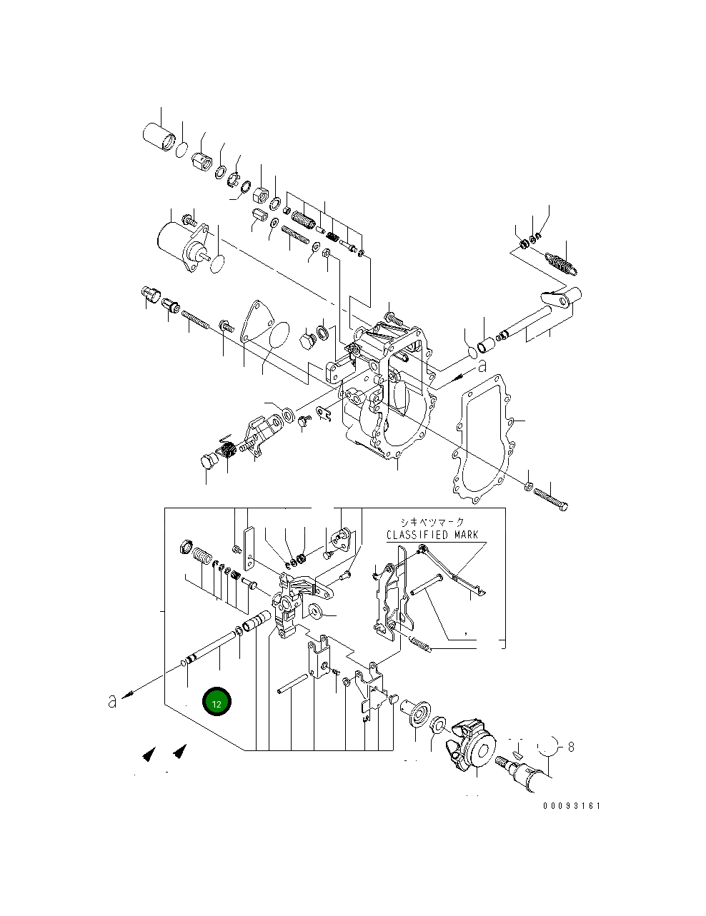 Вал YM158601-61390 Komatsu