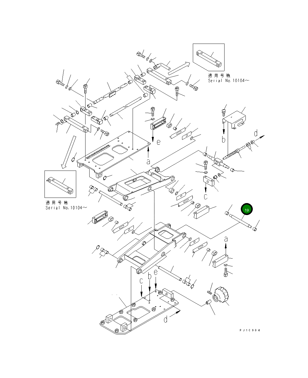 Вал 19M-43-34270 Komatsu