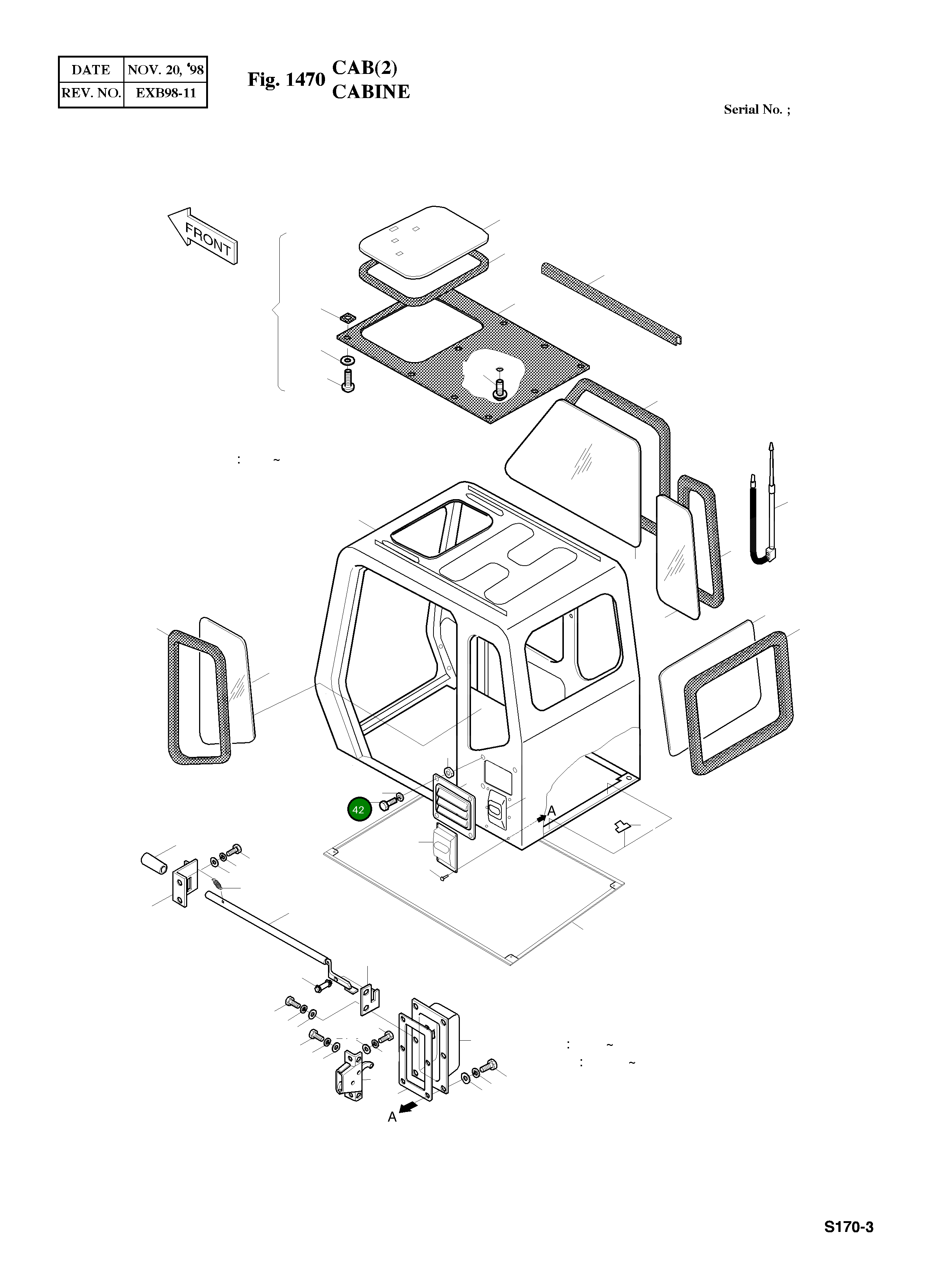 Болт M6X1.0X16 S0504973 Komatsu