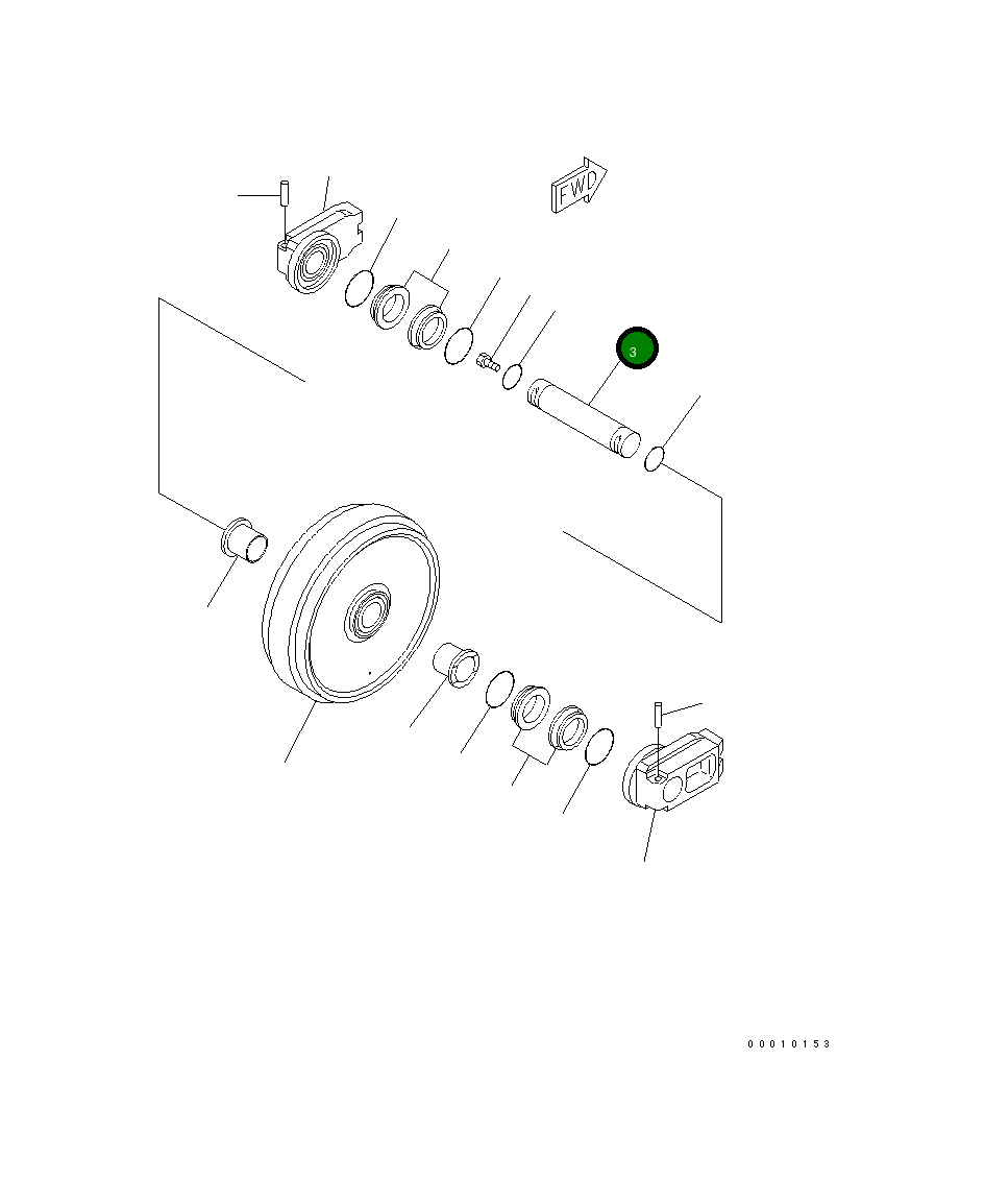 Вал 20Y-30-13131 Komatsu