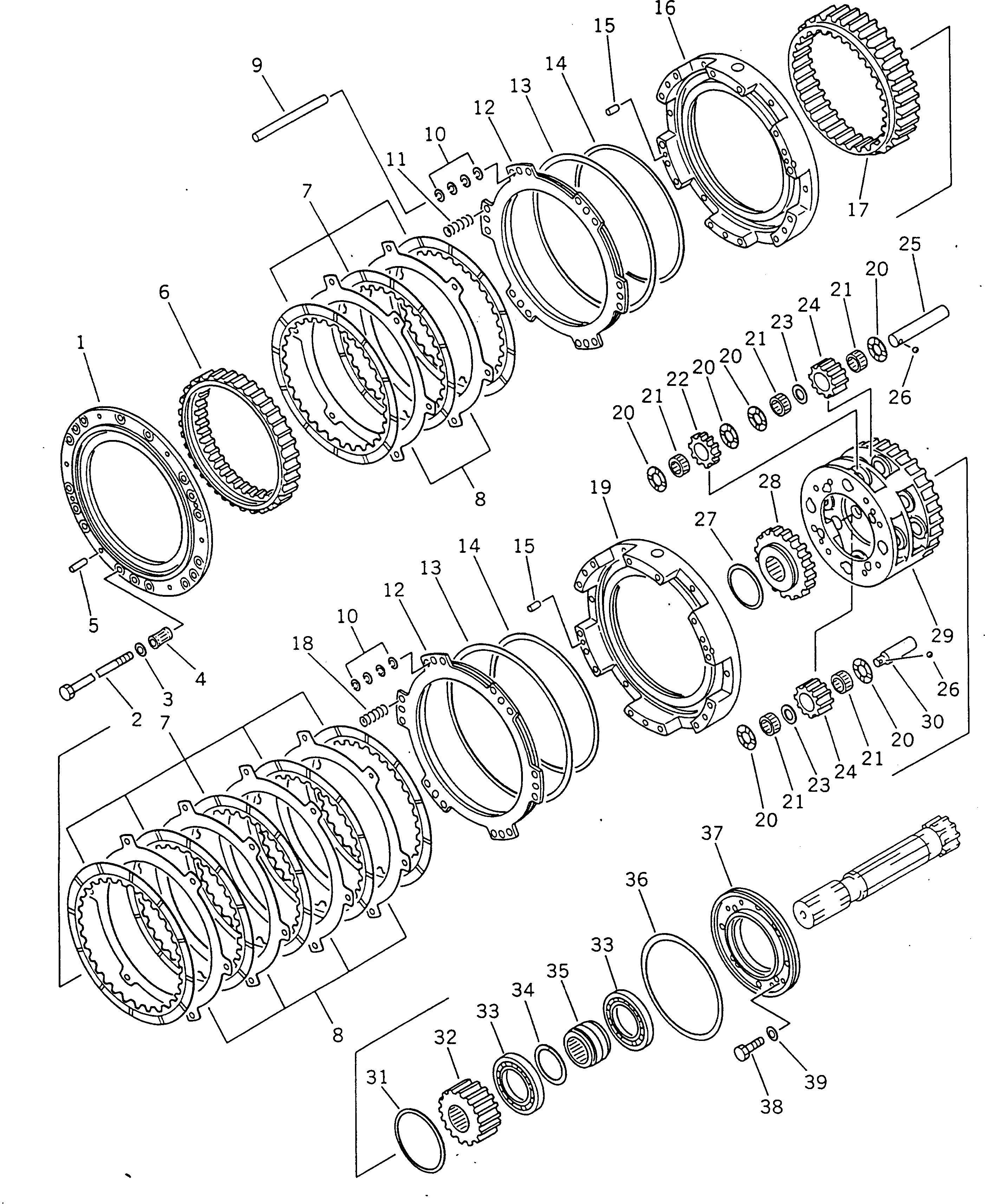 Вал 569-15-32521 Komatsu