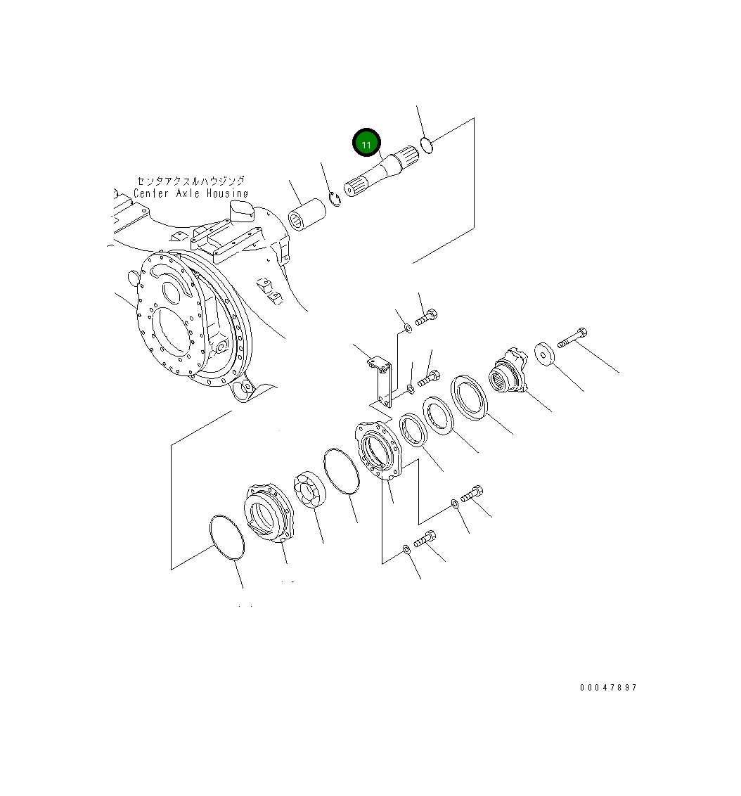 Вал 56D-23-16670 Komatsu