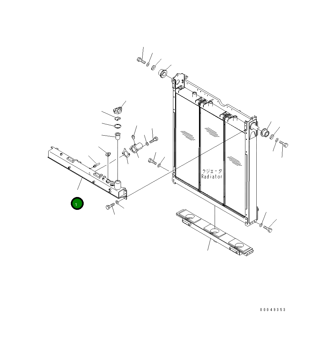 Бак 195-03-63132 Komatsu