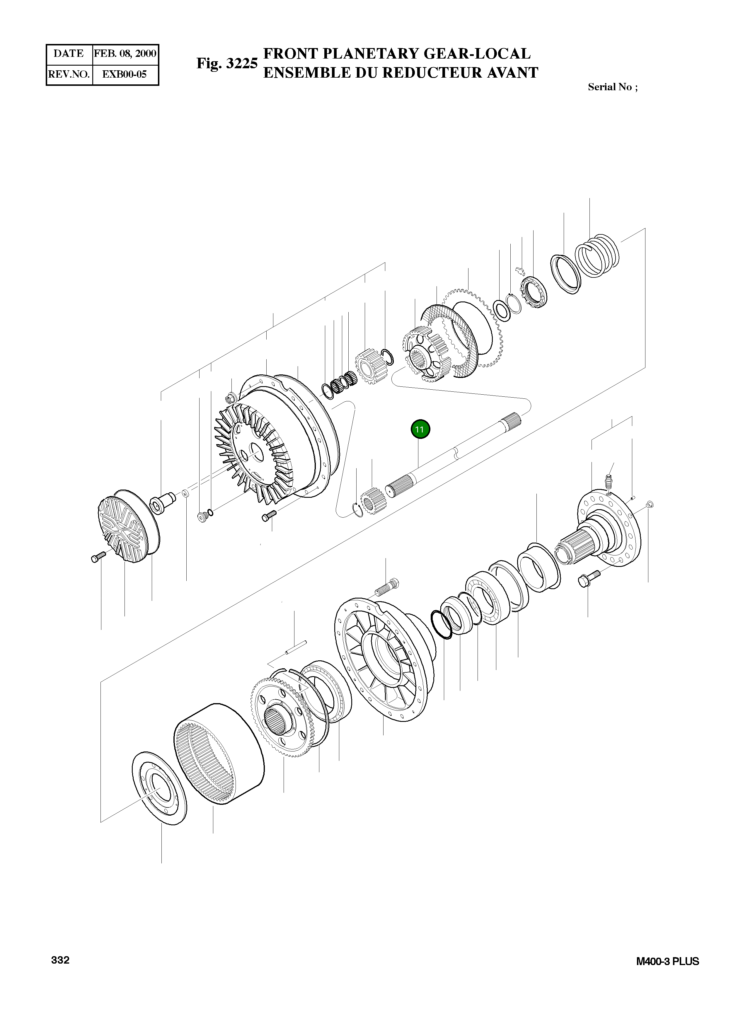 Вал 4112-7007 Komatsu