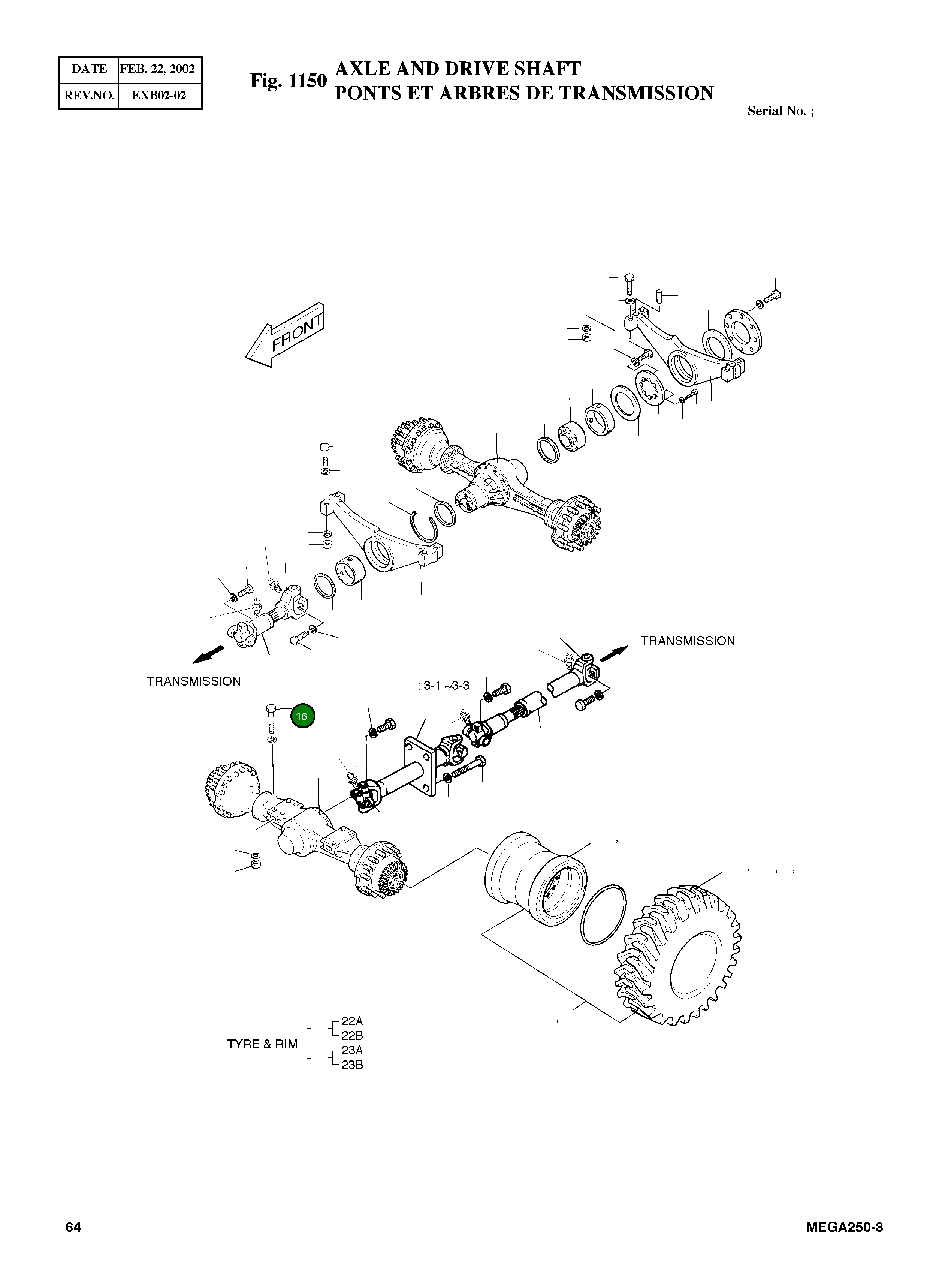 Болт M24X2.0X230 4120-2158 Komatsu