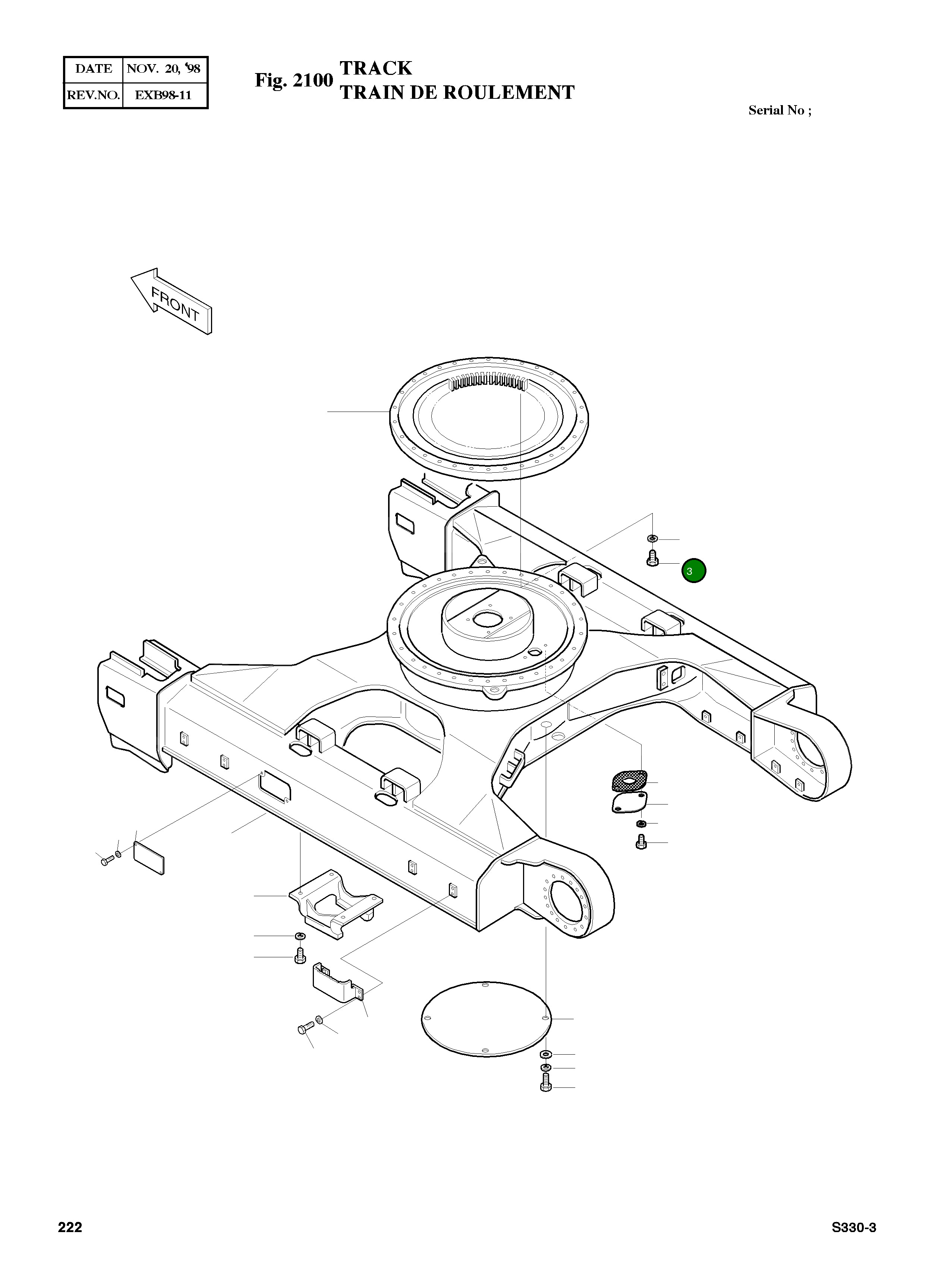 Болт M24X3.0X80 S0574963 Komatsu