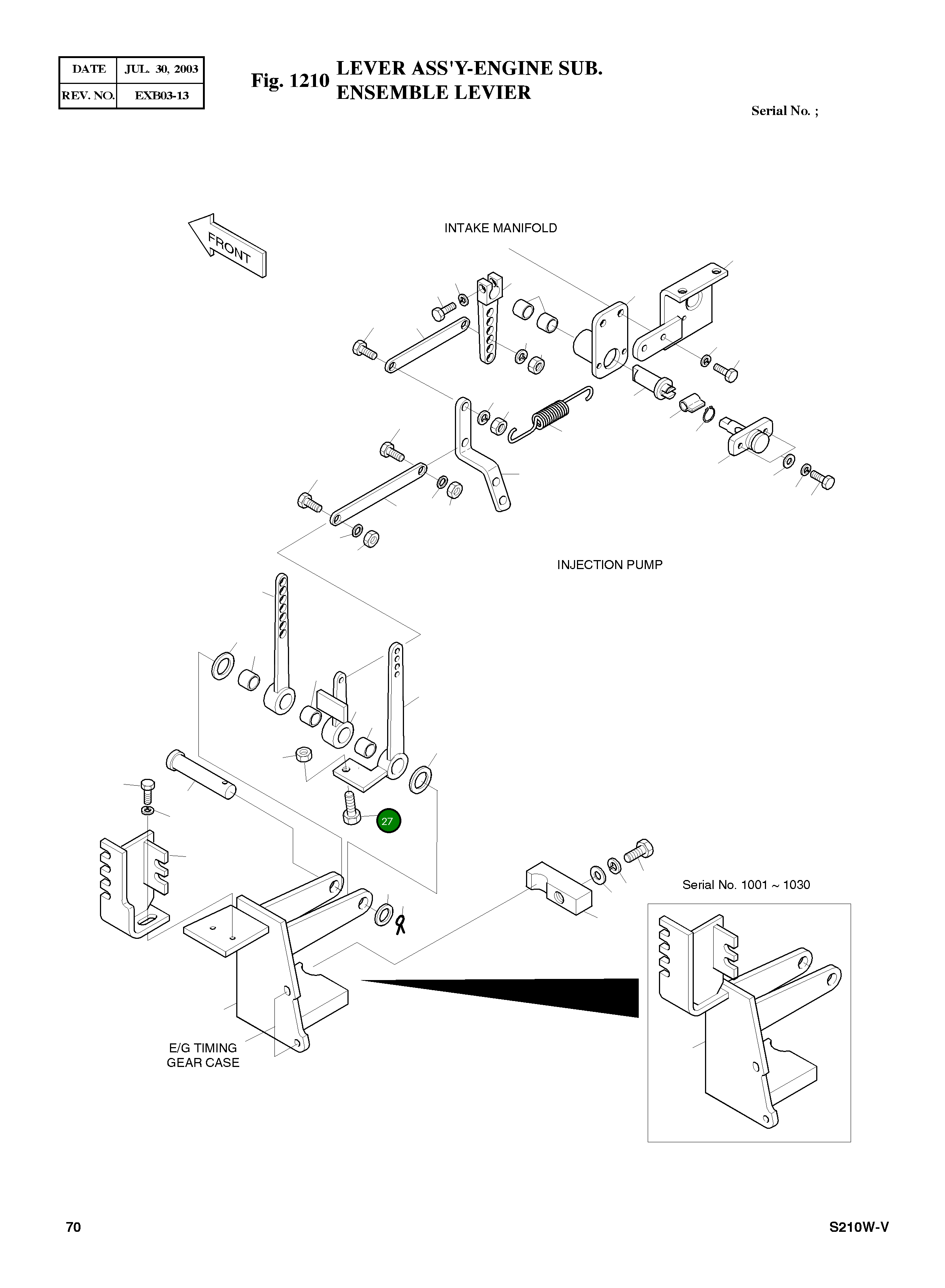 Болт M8X1.25X30 2120-1490 Komatsu