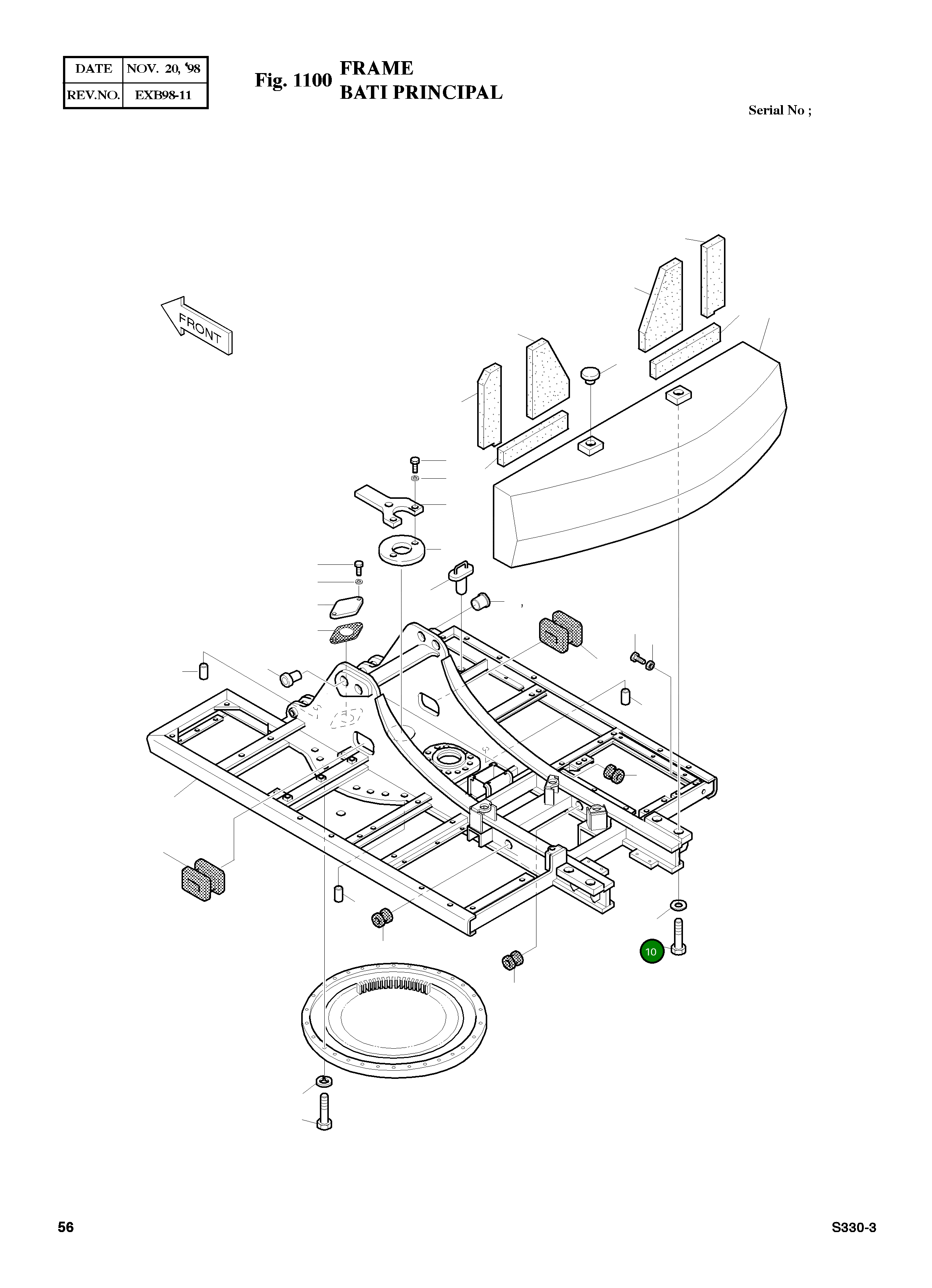 Болт M39X3.0X260 2120-2130 Komatsu